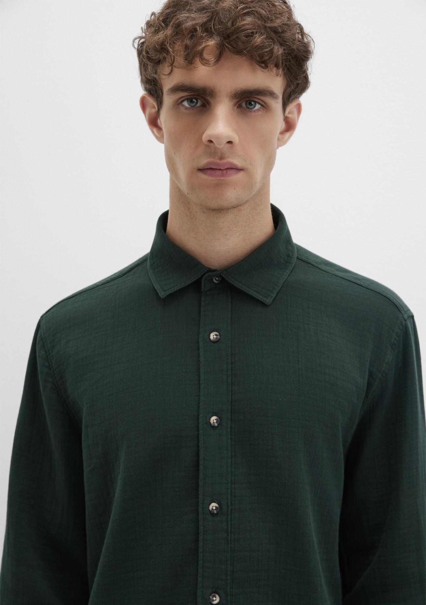 Mavi Yeşil Gömlek Regular Fit / Normal Kesim 0211518-85370