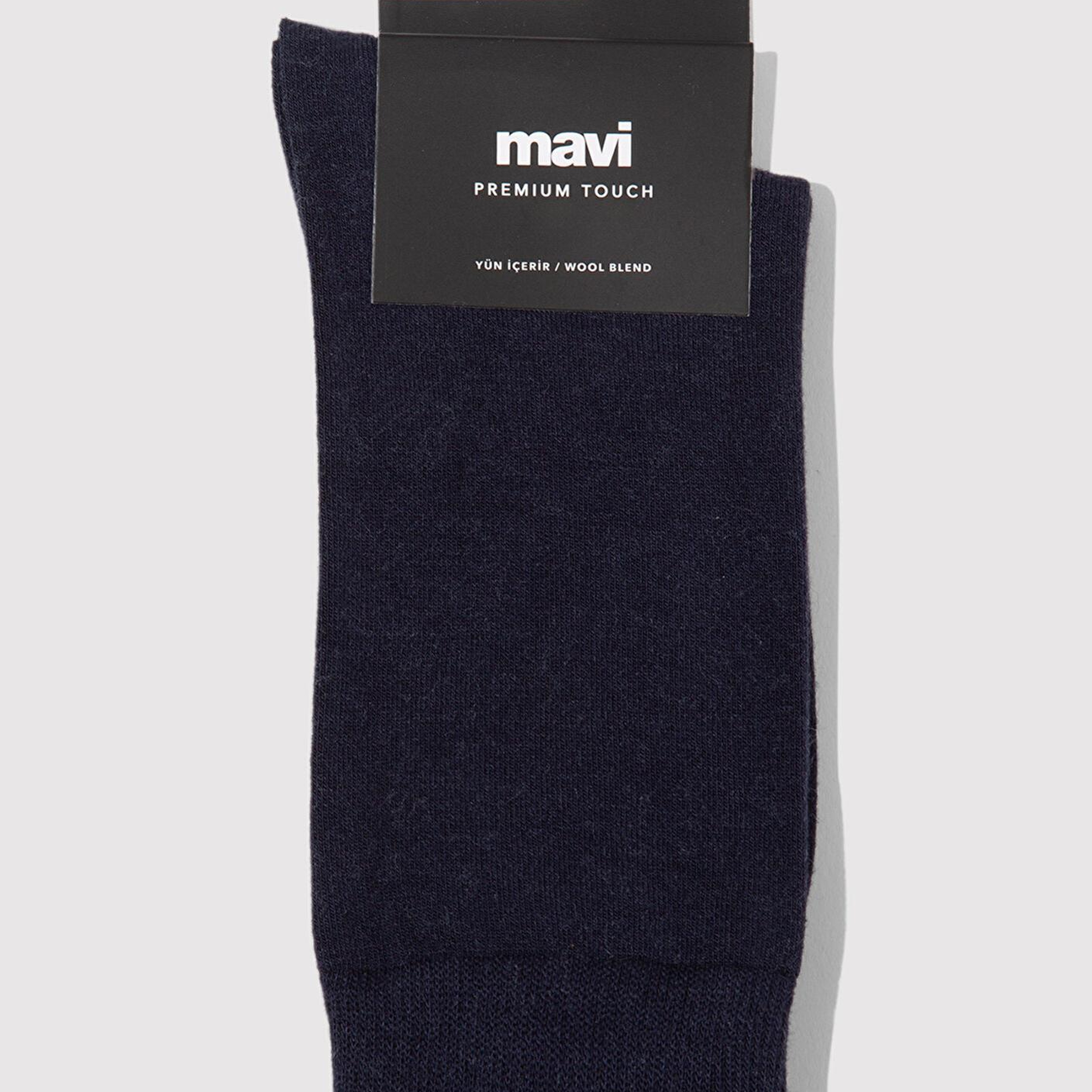 Mavi Yün Karışımlı Lacivert Soket Çorap 0912199-35665