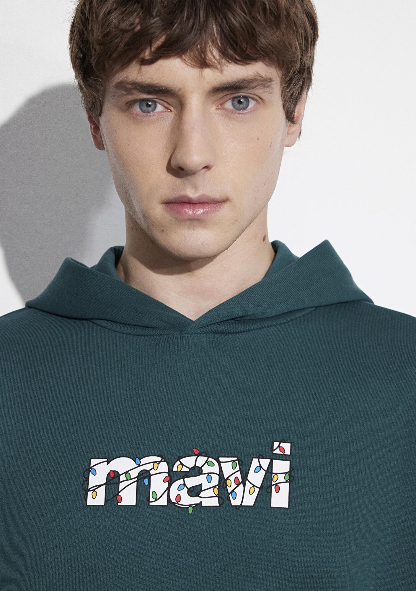 Mavi Yılbaşı Temalı Yeşil Sweatshirt 0S10554-71932