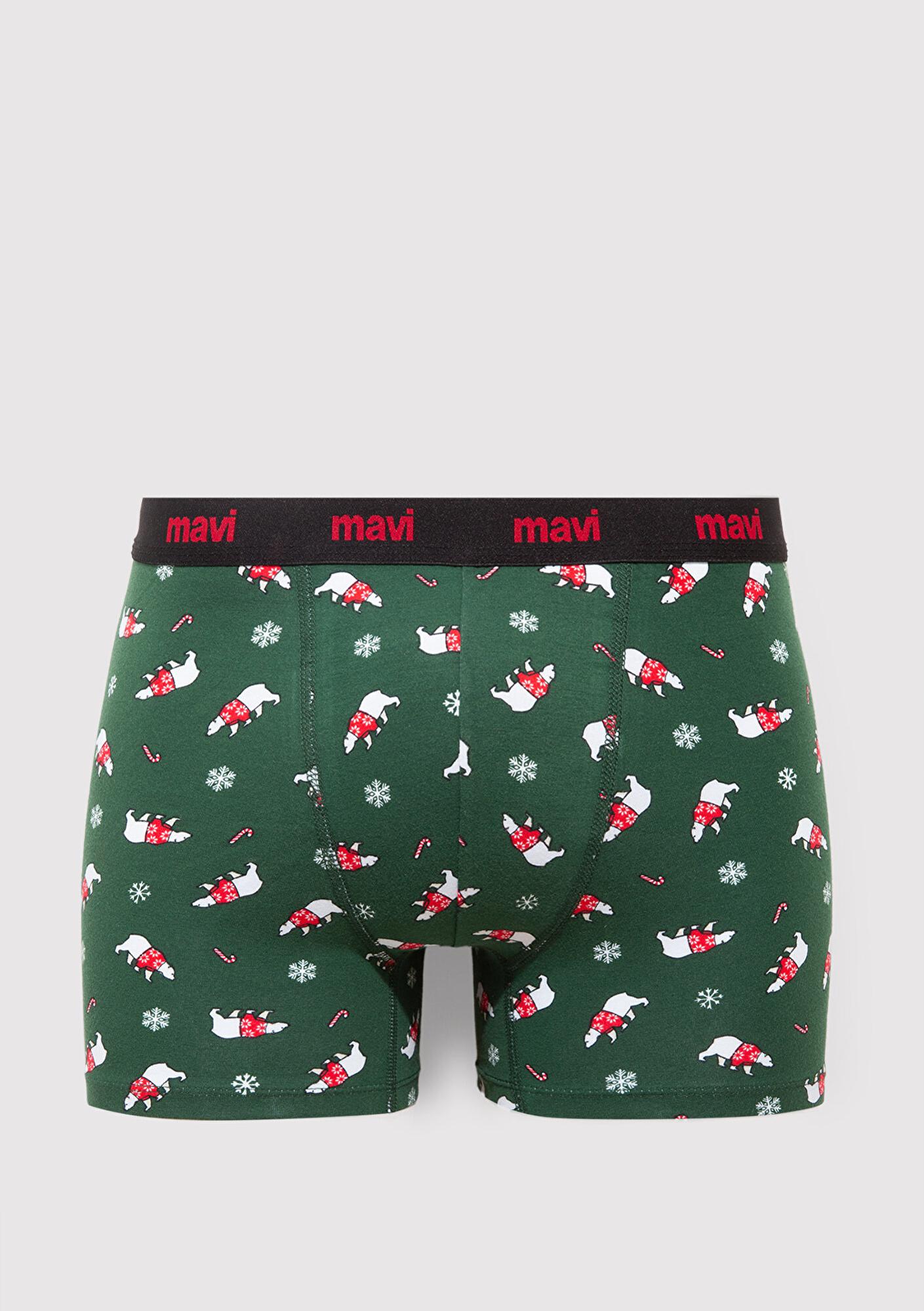 Mavi Yılbaşı Temalı Baskılı Boxer 0912140-71871