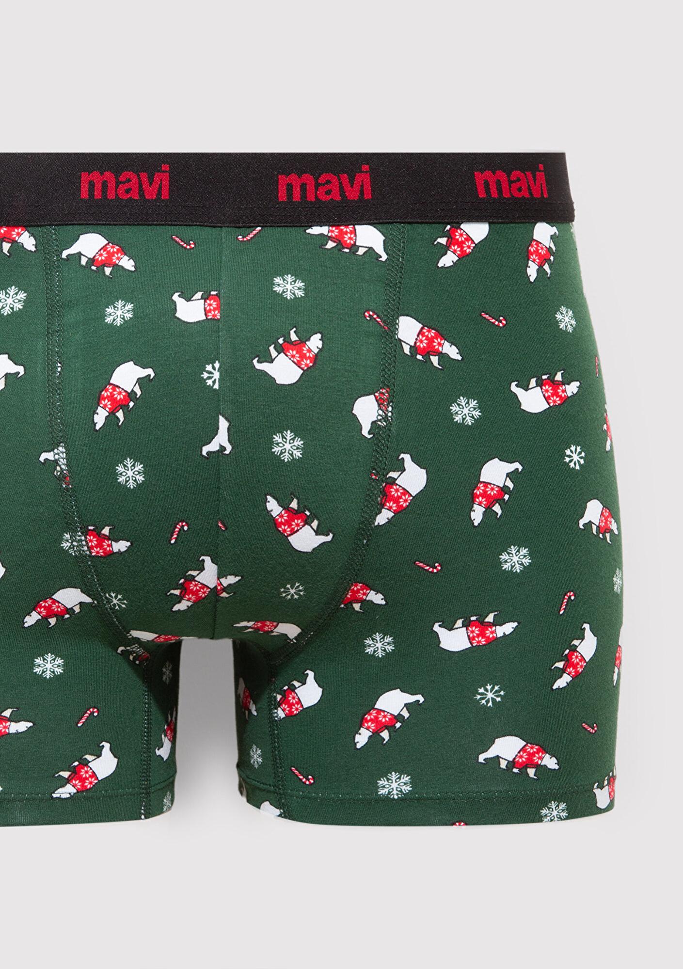 Mavi Yılbaşı Temalı Baskılı Boxer 0912140-71871