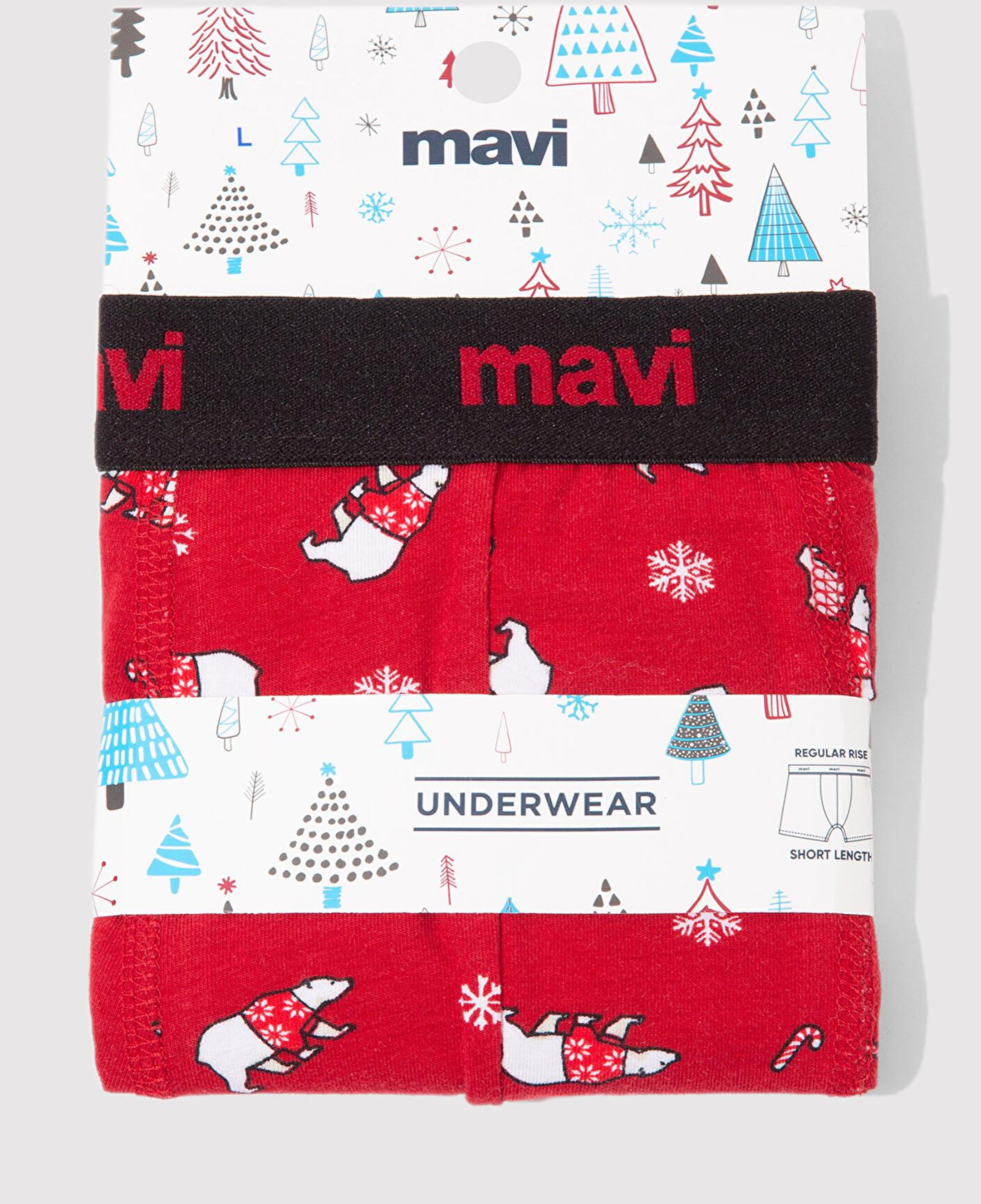 Mavi Yılbaşı Temalı Baskılı Boxer 0912140-32421