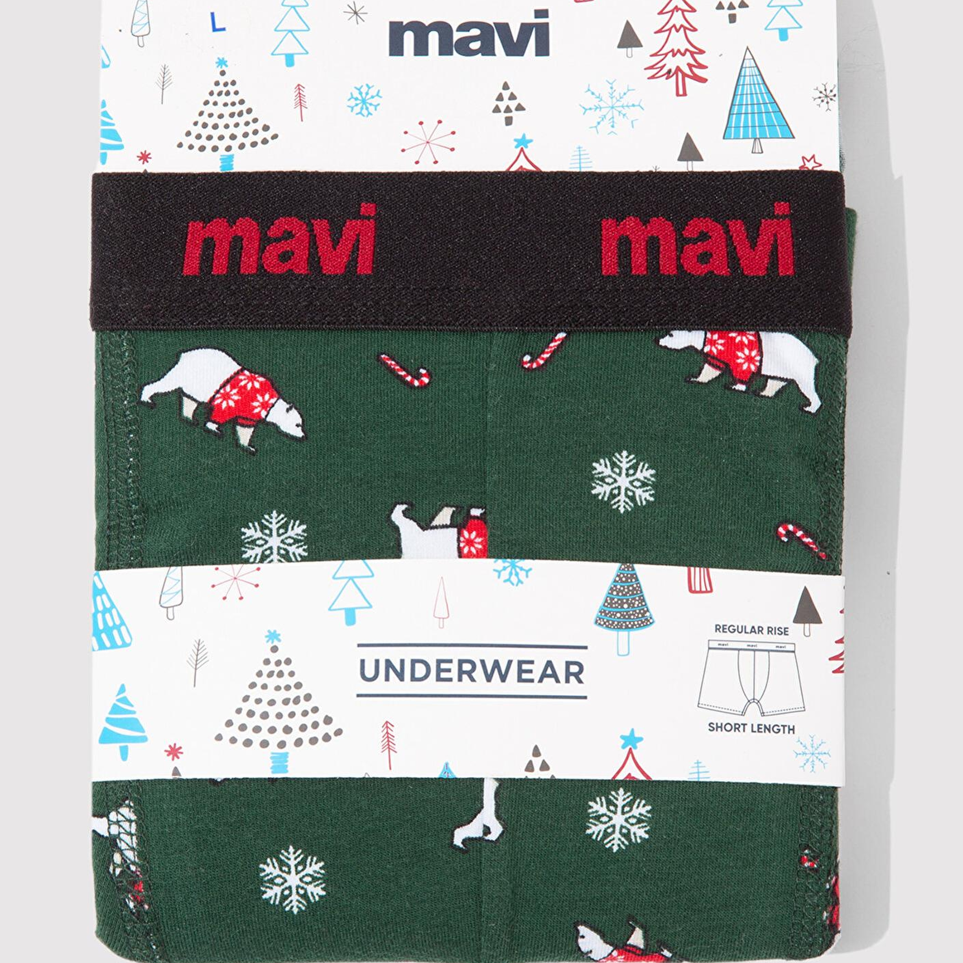 Mavi Yılbaşı Temalı Baskılı Boxer 0912140-71871