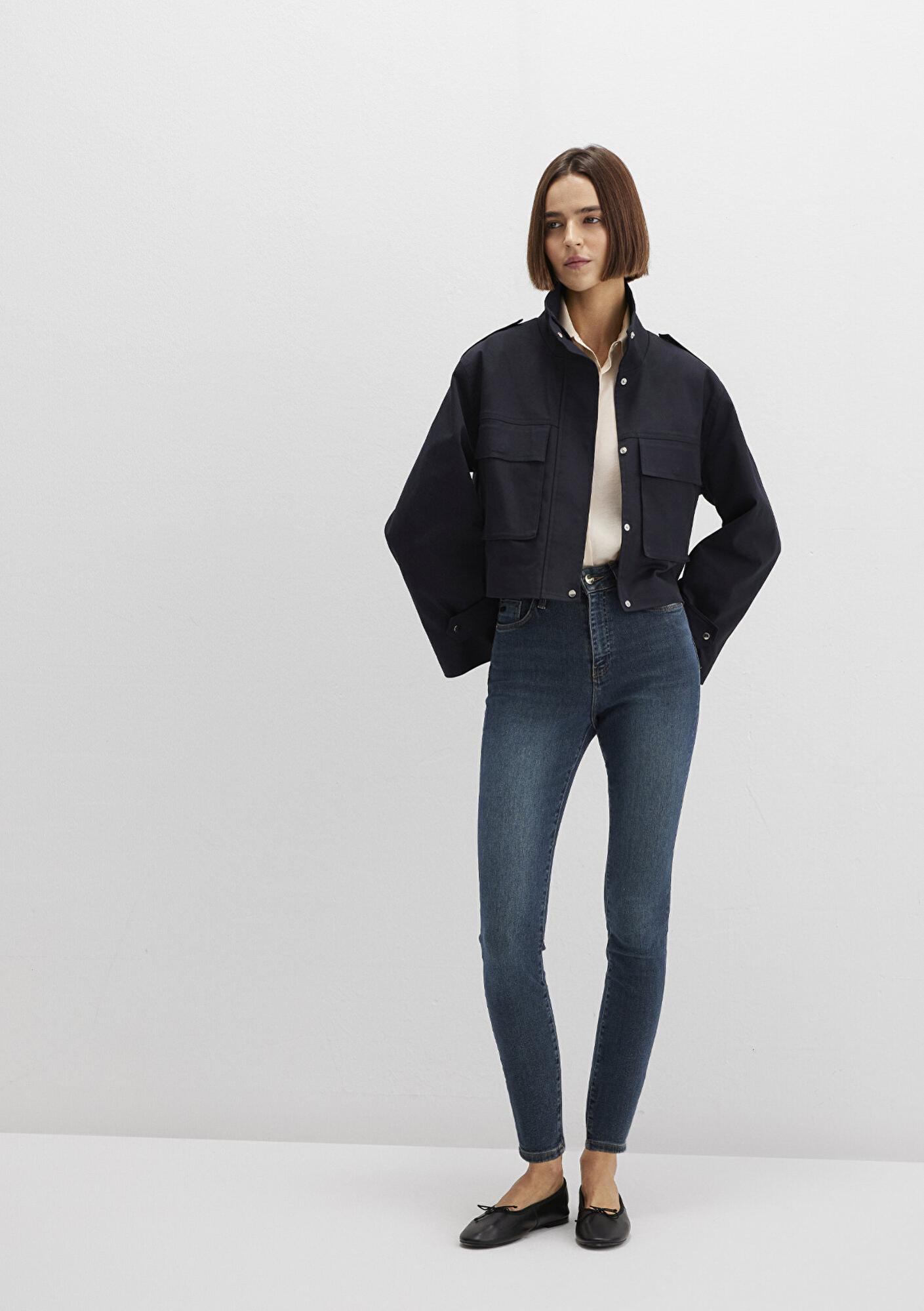 Mavi Serenay Gold Premium Gölgeli Koyu Mavi Jean Pantolon 100980-90530