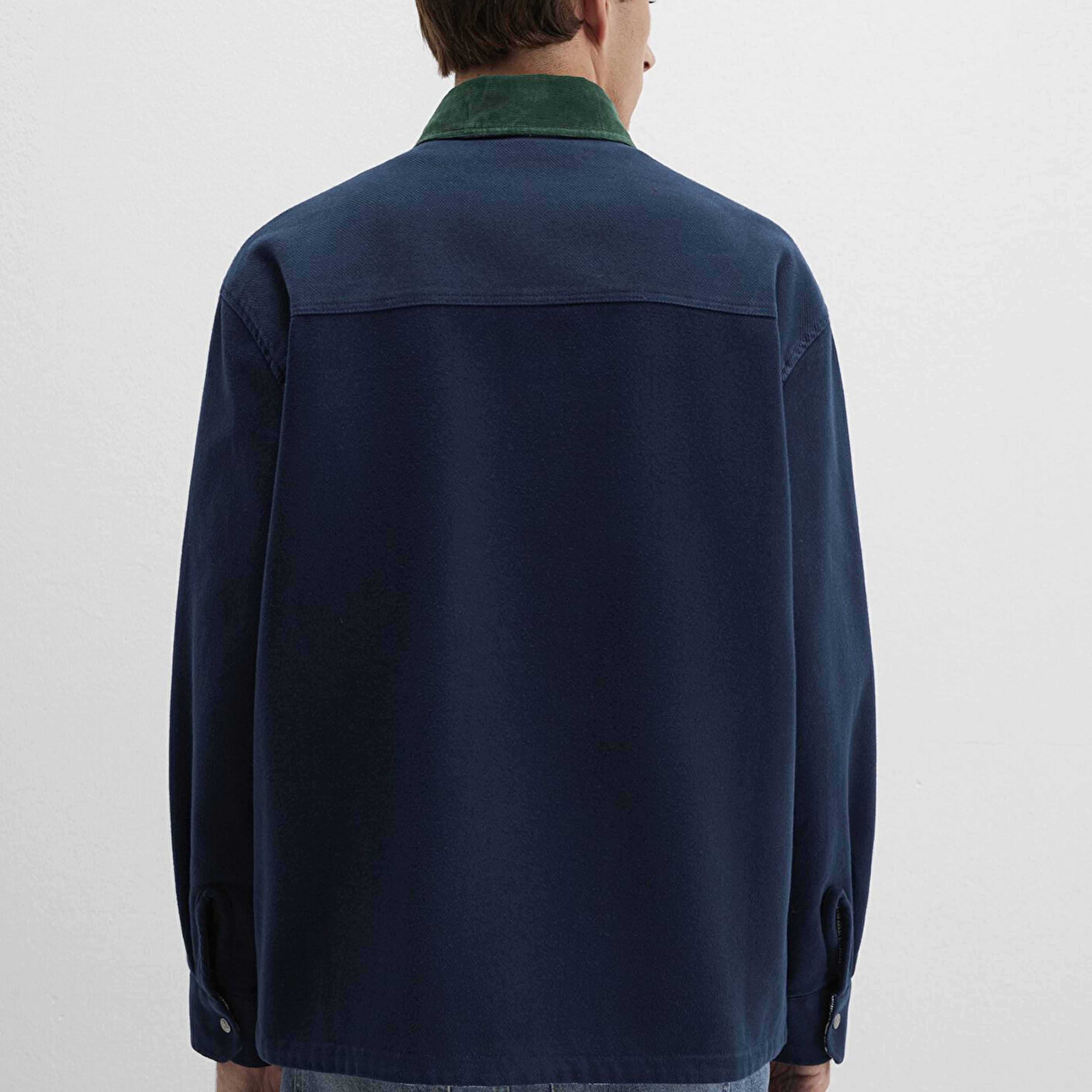 Mavi Çift Taraflı Lacivert Gömlek Loose Fit / Bol Rahat Kesim 0211783-80872