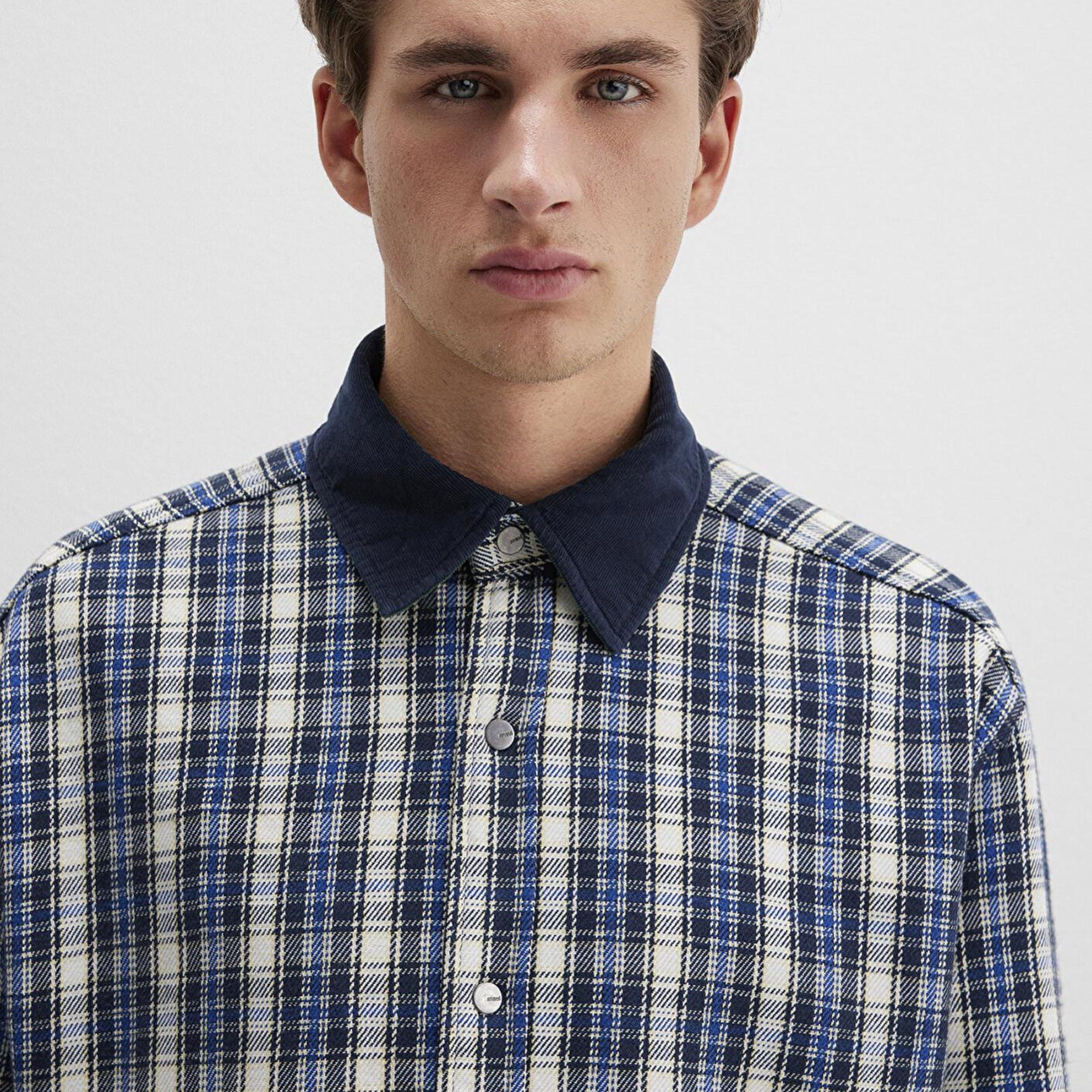 Mavi Çift Taraflı Lacivert Gömlek Loose Fit / Bol Rahat Kesim 0211783-80872