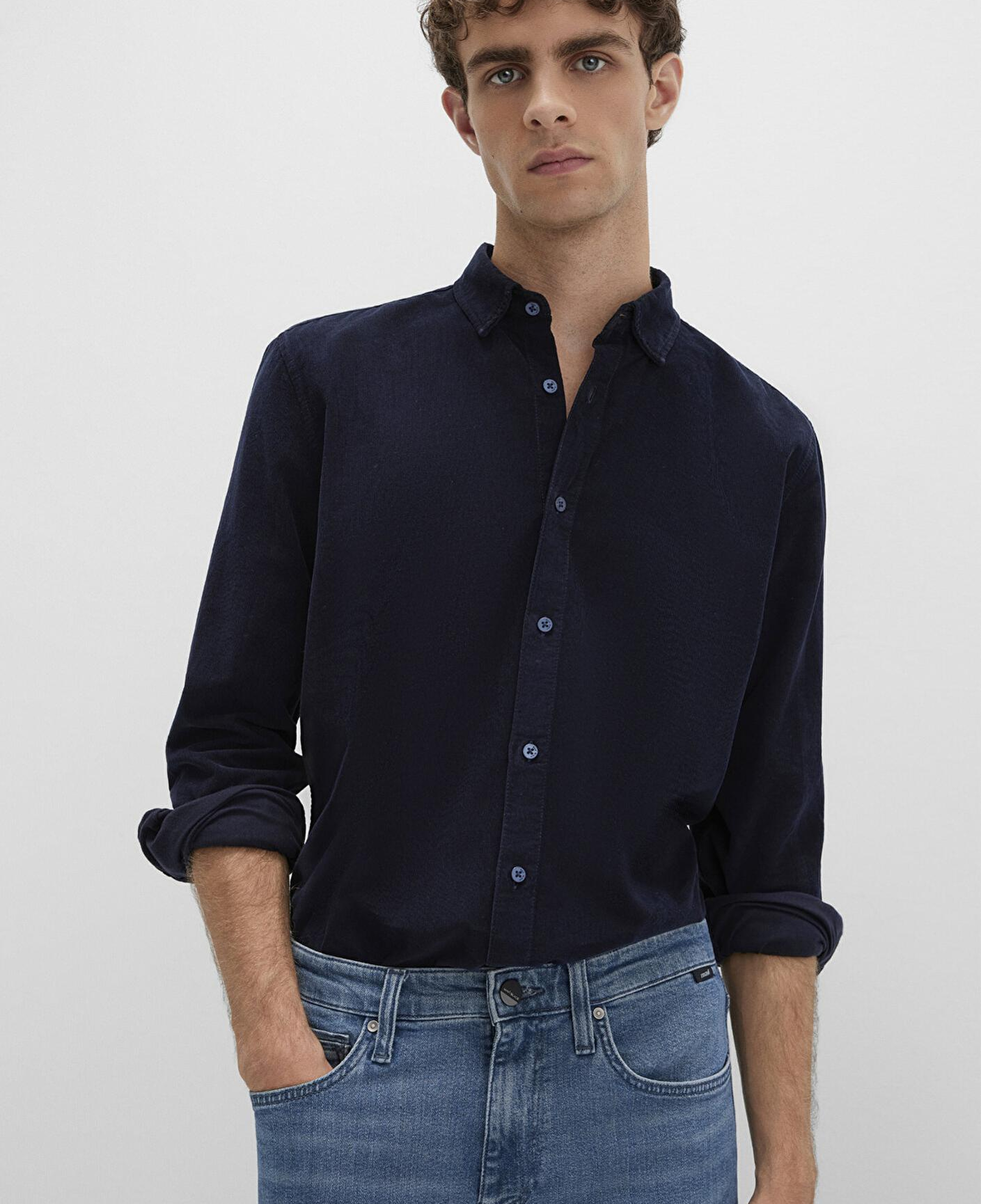 Mavi Mavi Black Kadife Lacivert Gömlek Regular Fit / Normal Kesim 0211746-80872