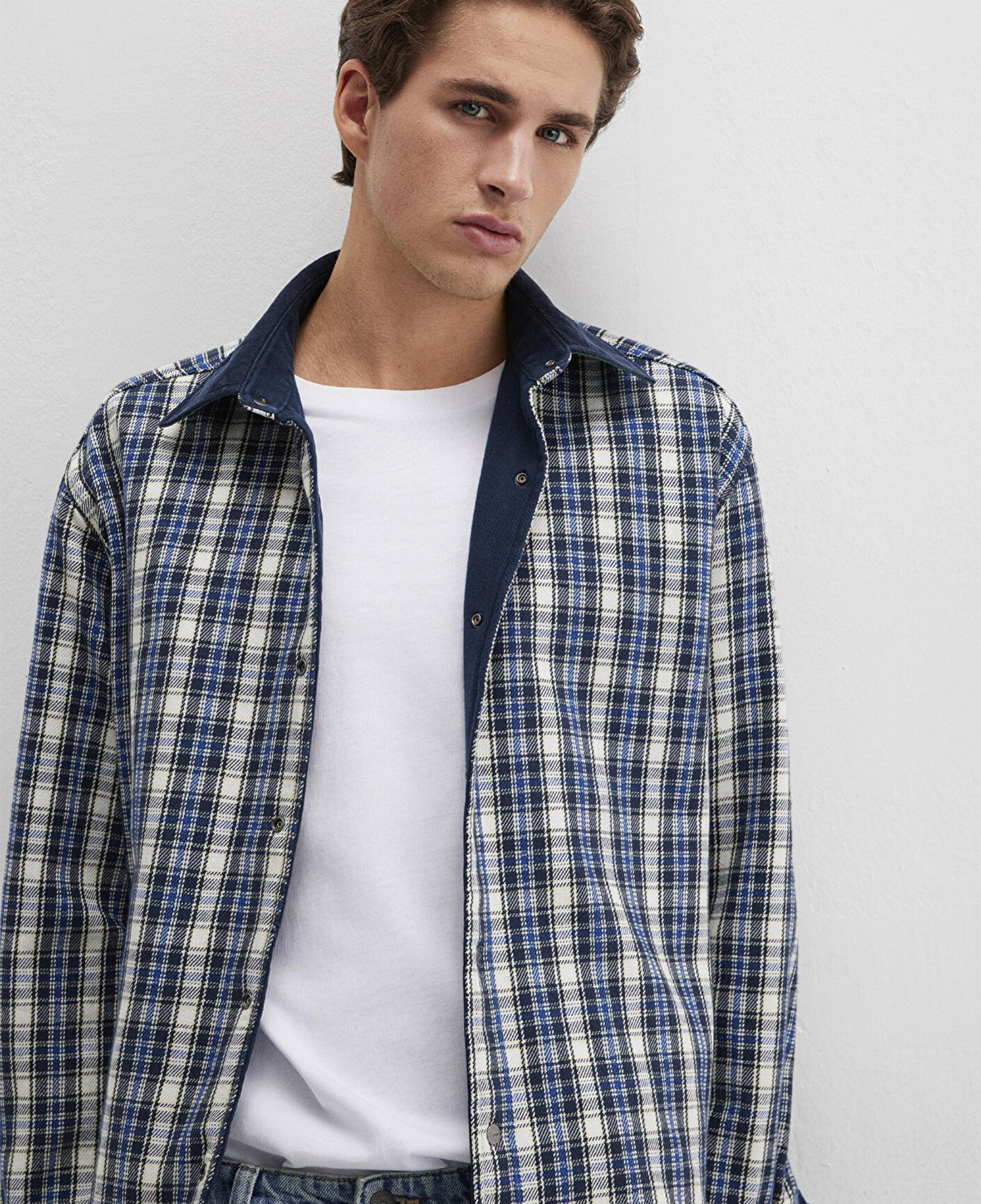 Mavi Çift Taraflı Lacivert Gömlek Loose Fit / Bol Rahat Kesim 0211783-80872