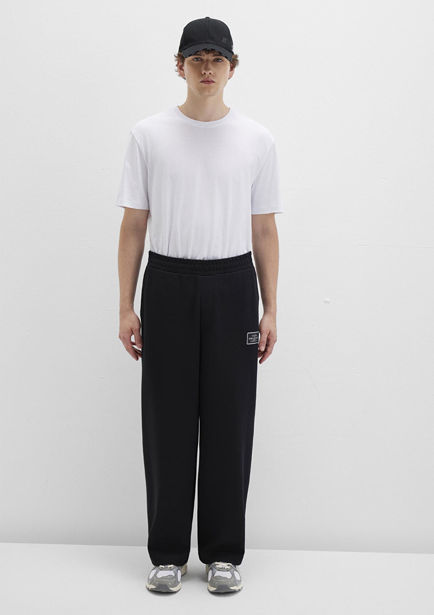 Mavi Siyah Örme İnterlok Pantolon 0010546-900