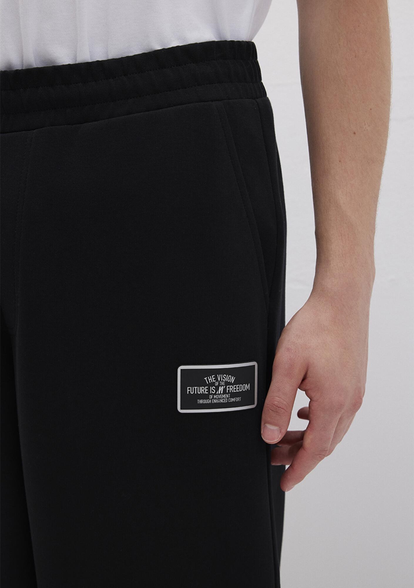 Mavi Siyah Örme İnterlok Pantolon 0010546-900