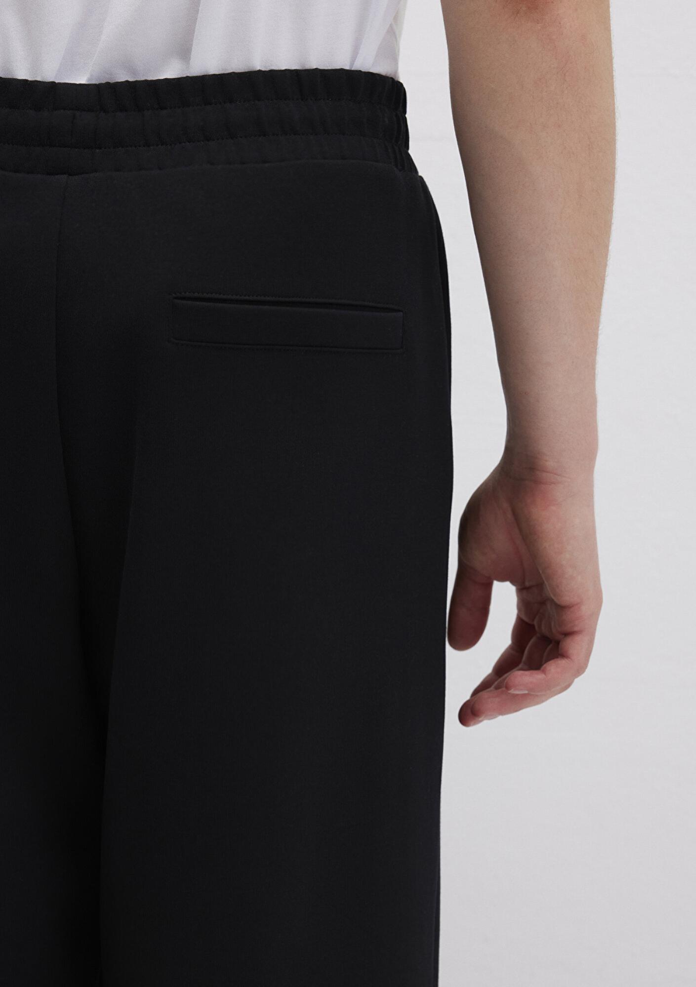 Mavi Siyah Örme İnterlok Pantolon 0010546-900