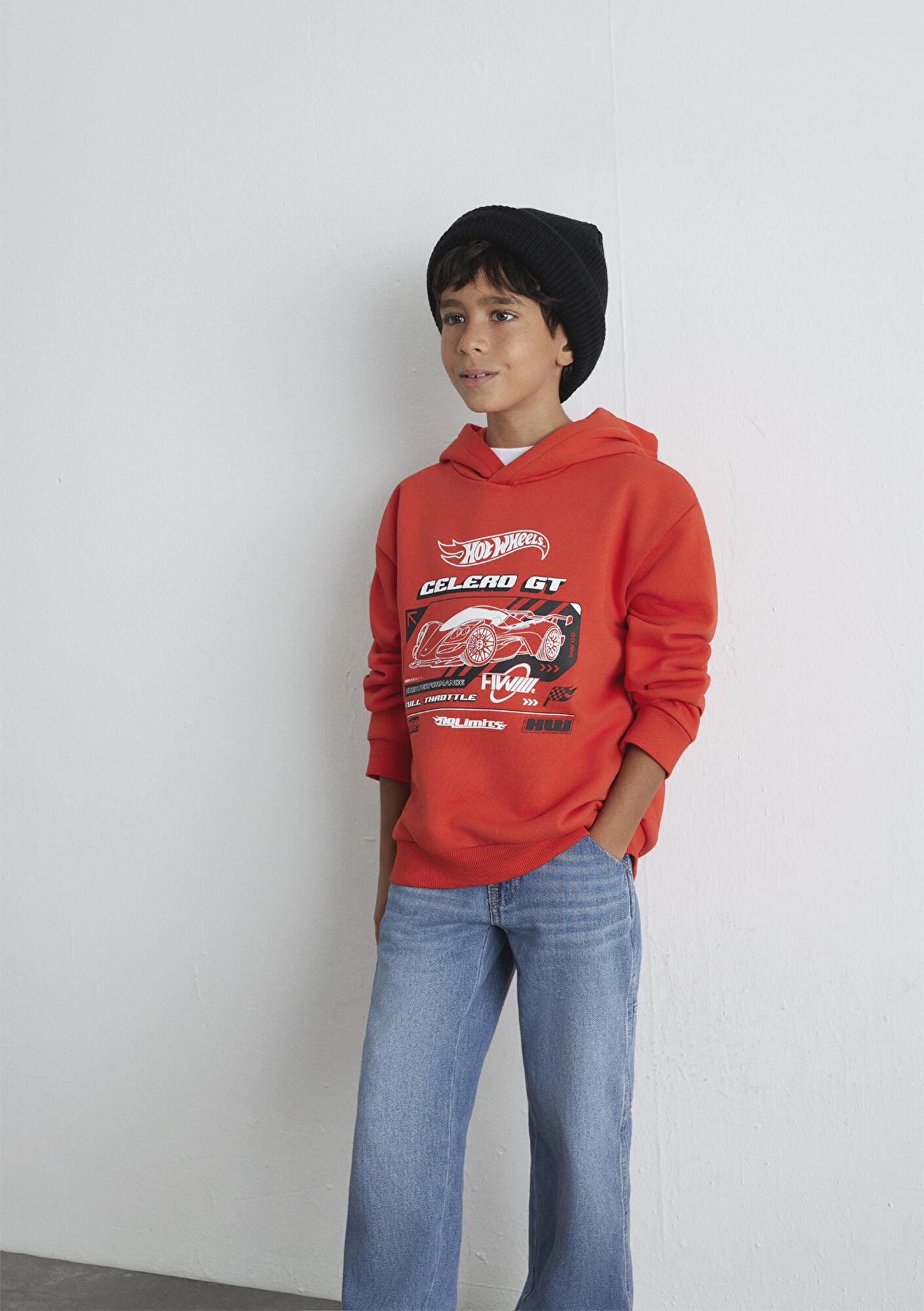Mavi Hot Wheels Baskılıı Turuncu Sweatshirt 6S10156-88523
