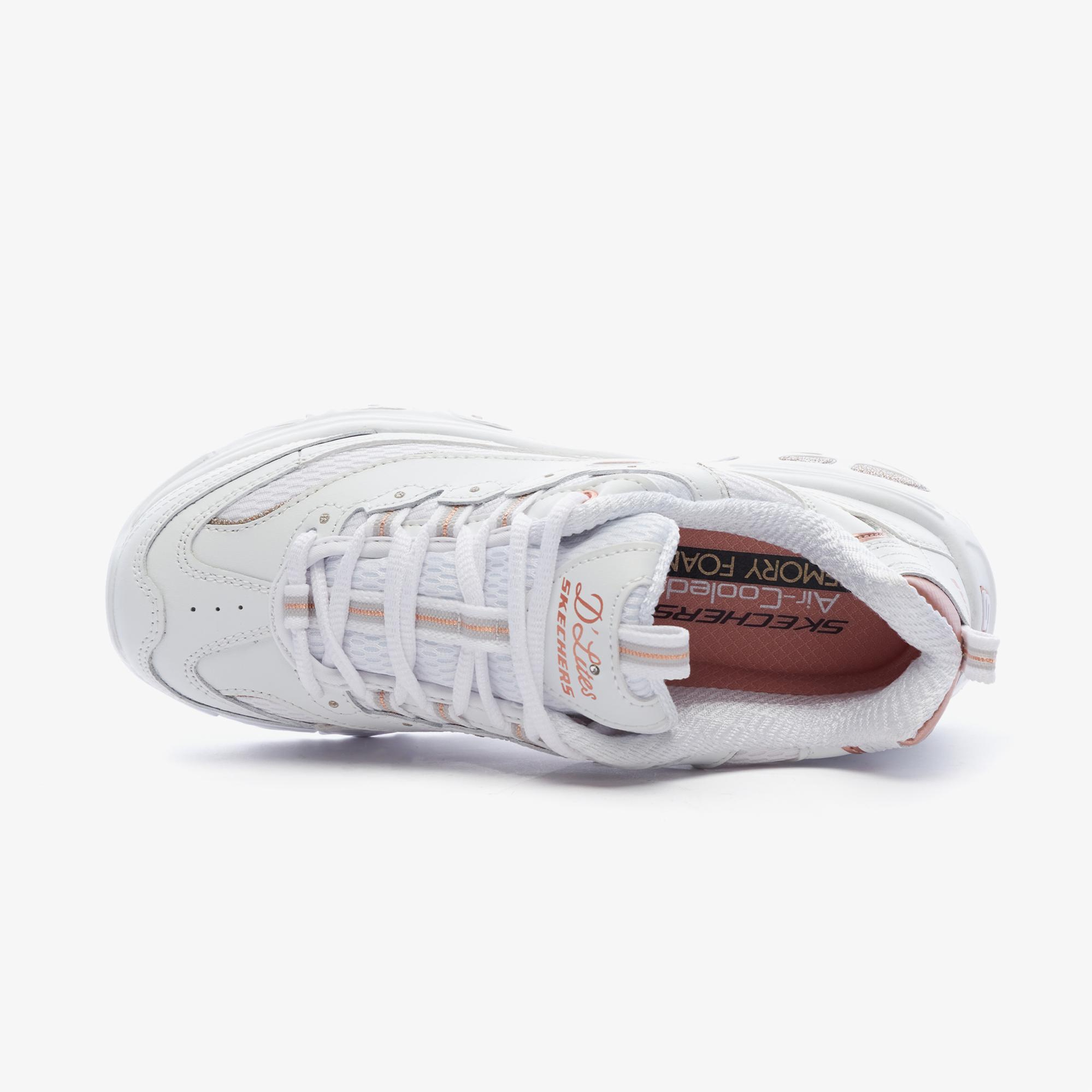 Skechers D'Lites - Copper Divine Kadın Beyaz Sneaker
