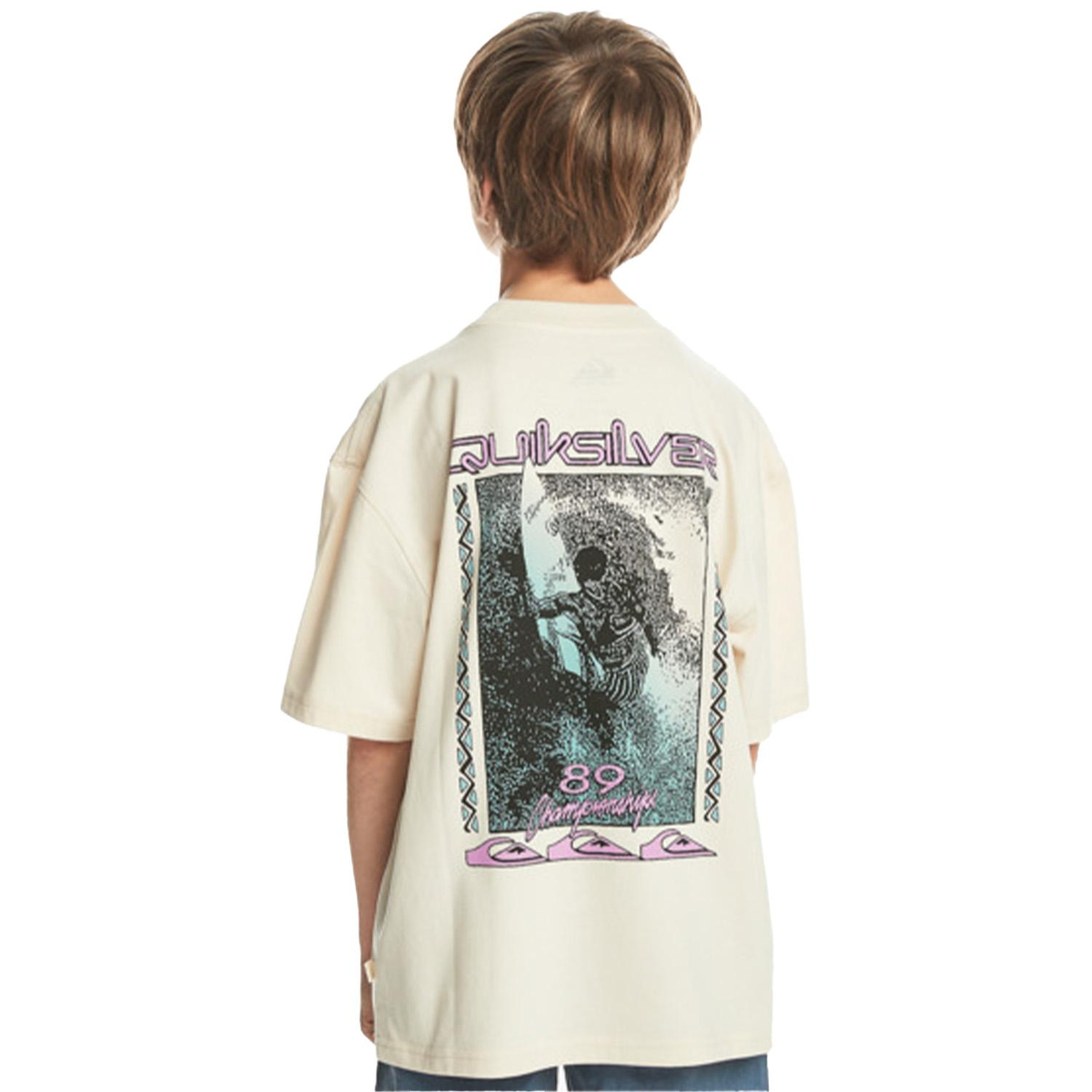 Quiksilver Back Flash Youth Erkek Çocuk Bej Tişört