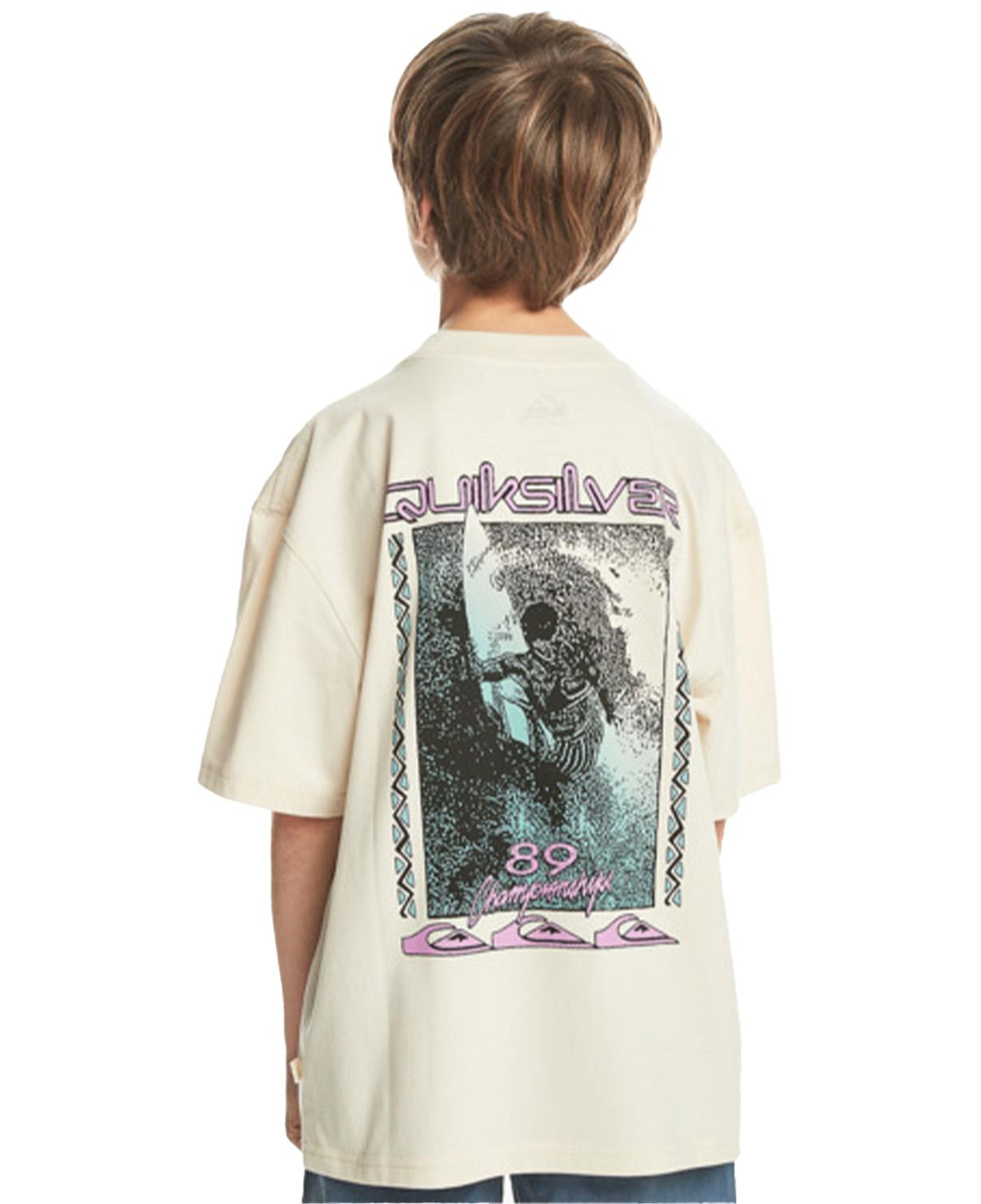 Quiksilver Back Flash Youth Erkek Çocuk Bej Tişört