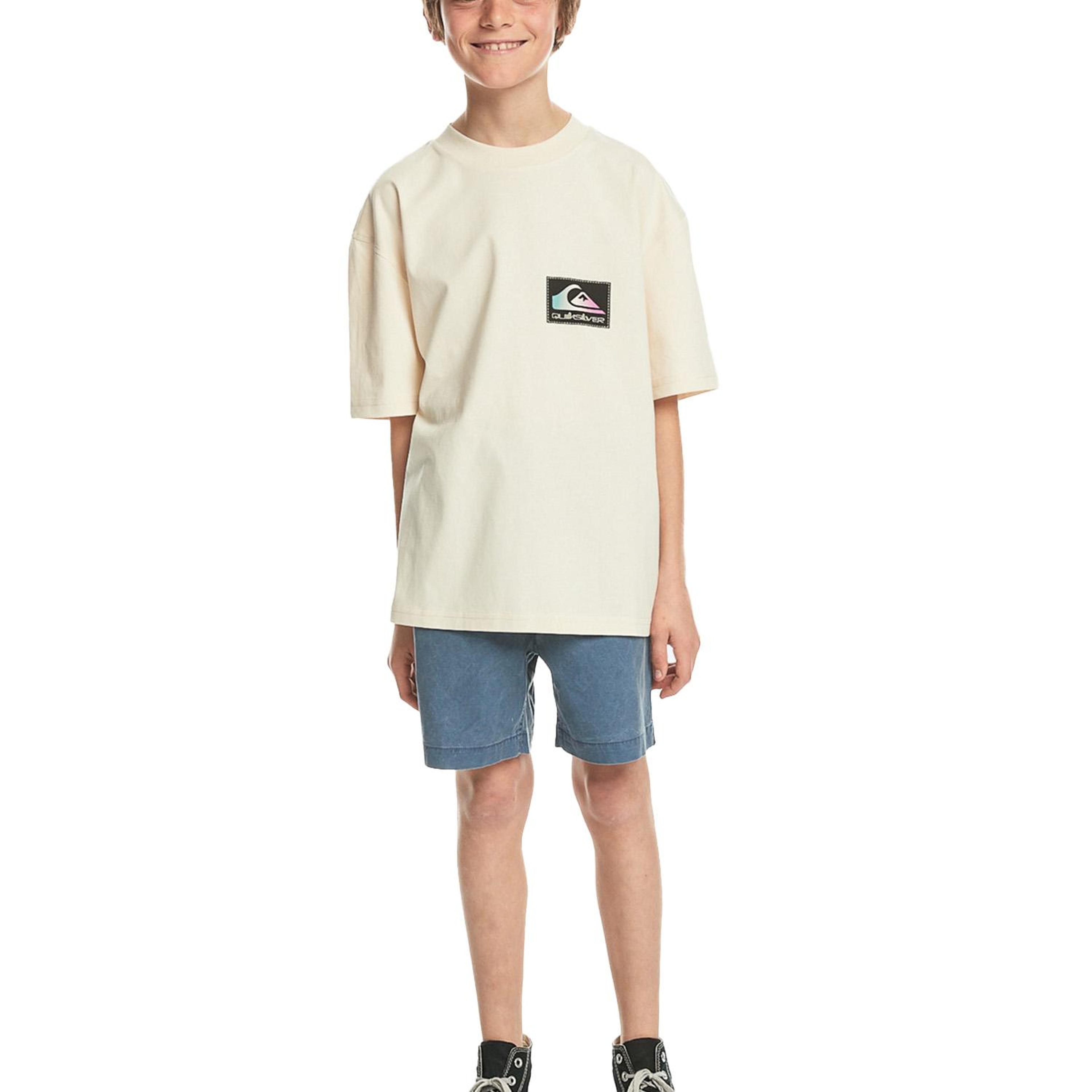 Quiksilver Back Flash Youth Erkek Çocuk Bej Tişört