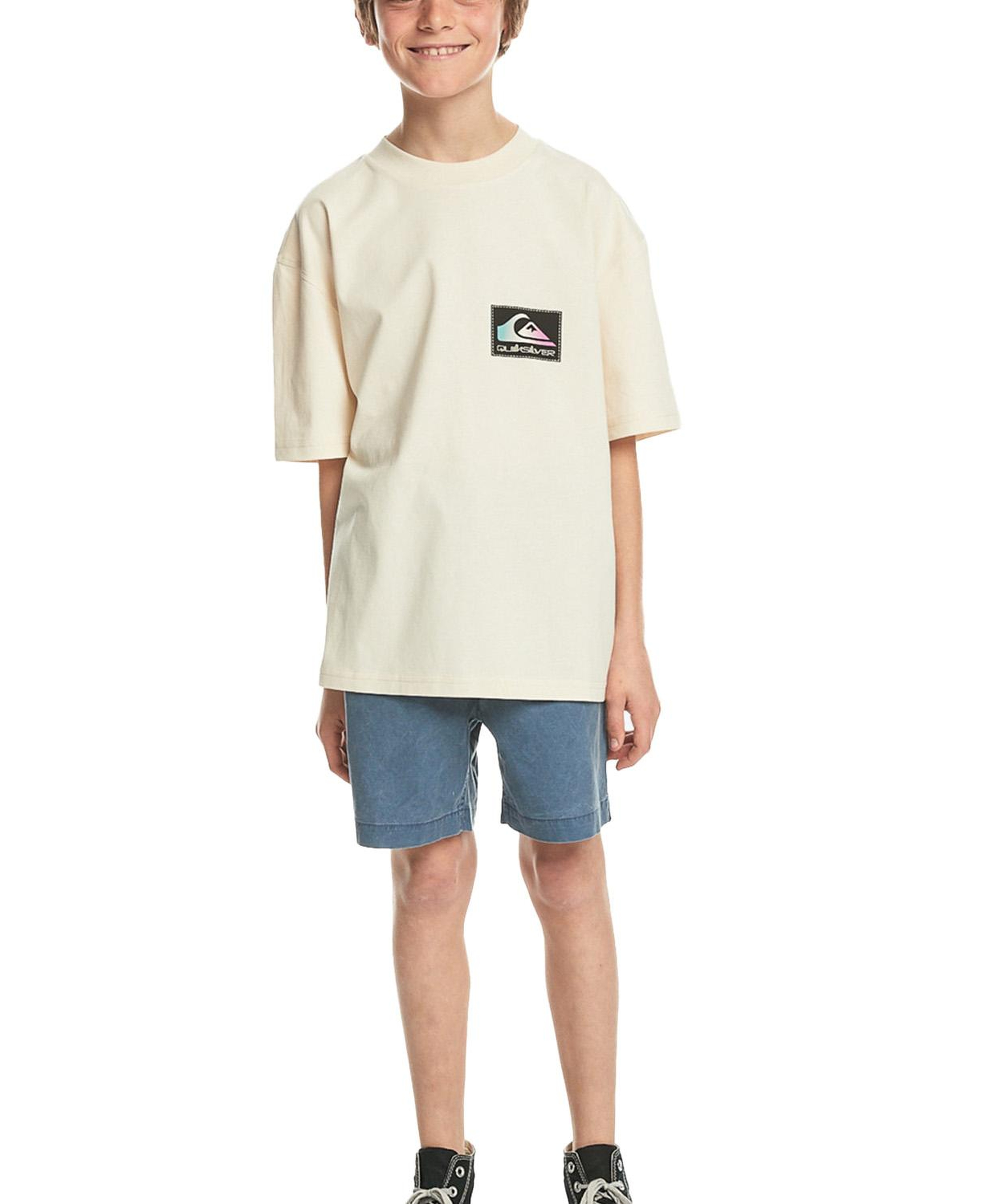 Quiksilver Back Flash Youth Erkek Çocuk Bej Tişört