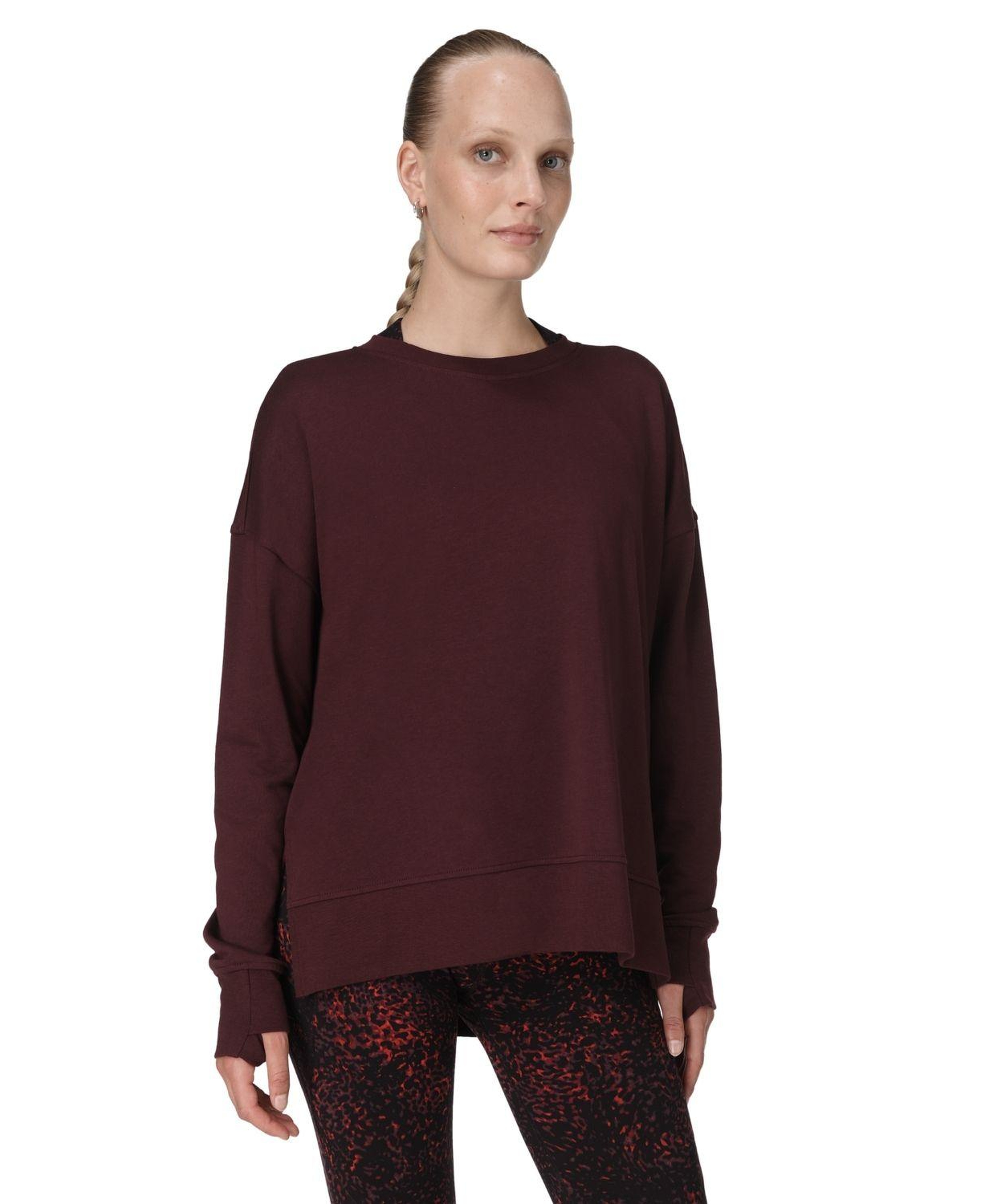 Sweaty Betty After Class Longline Kadın Kırmızı Sweatshirt