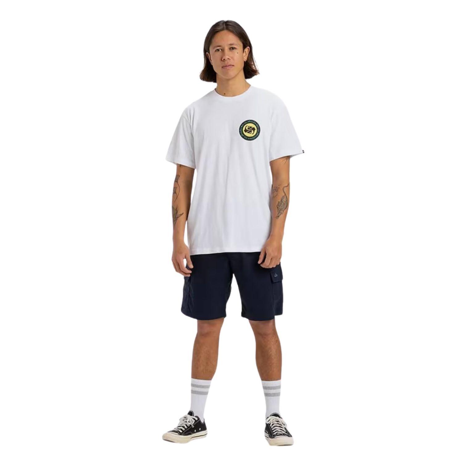 Quiksilver Circle Back Erkek Beyaz Tişört