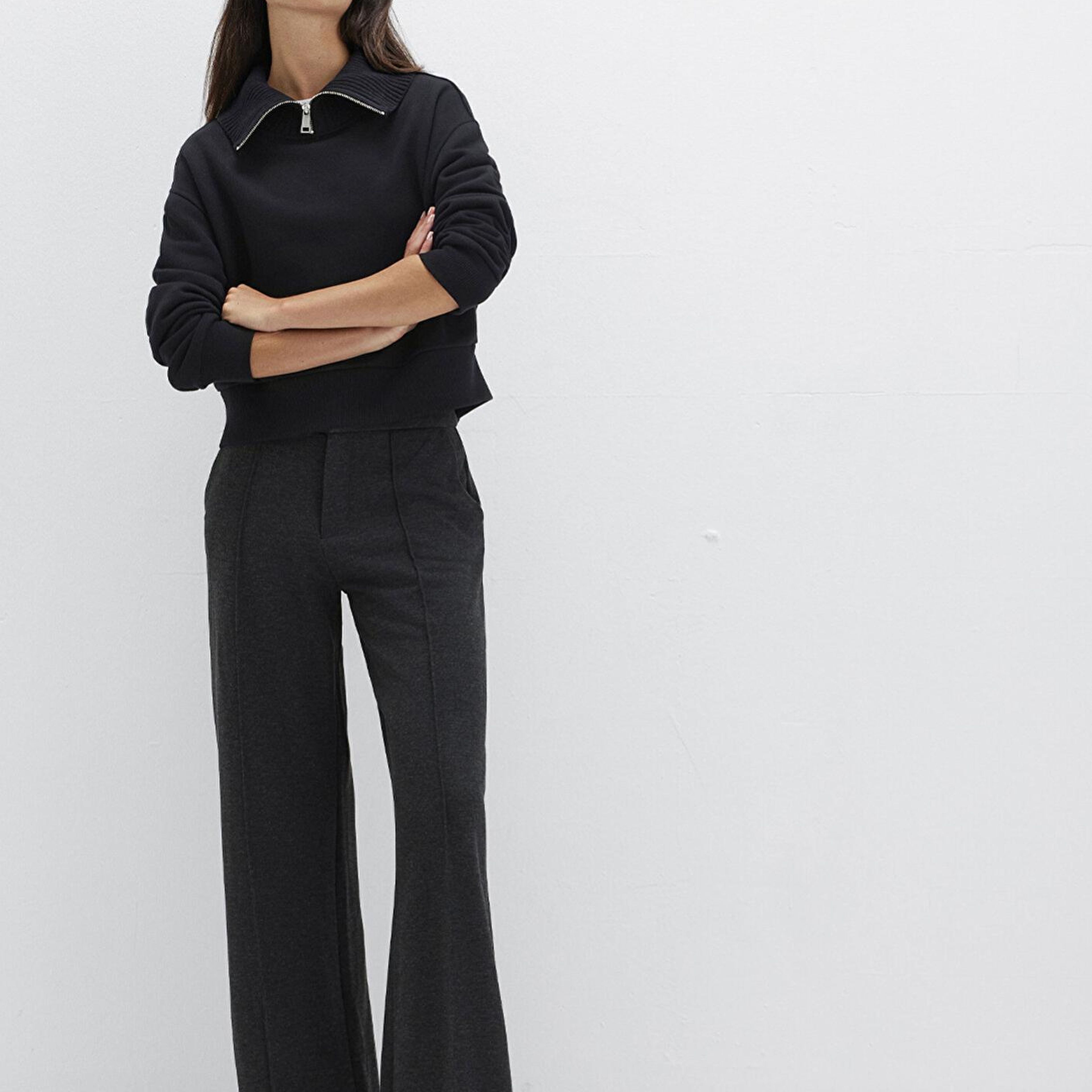 Mavi Antrasit Örme Pantolon 1011048-87829