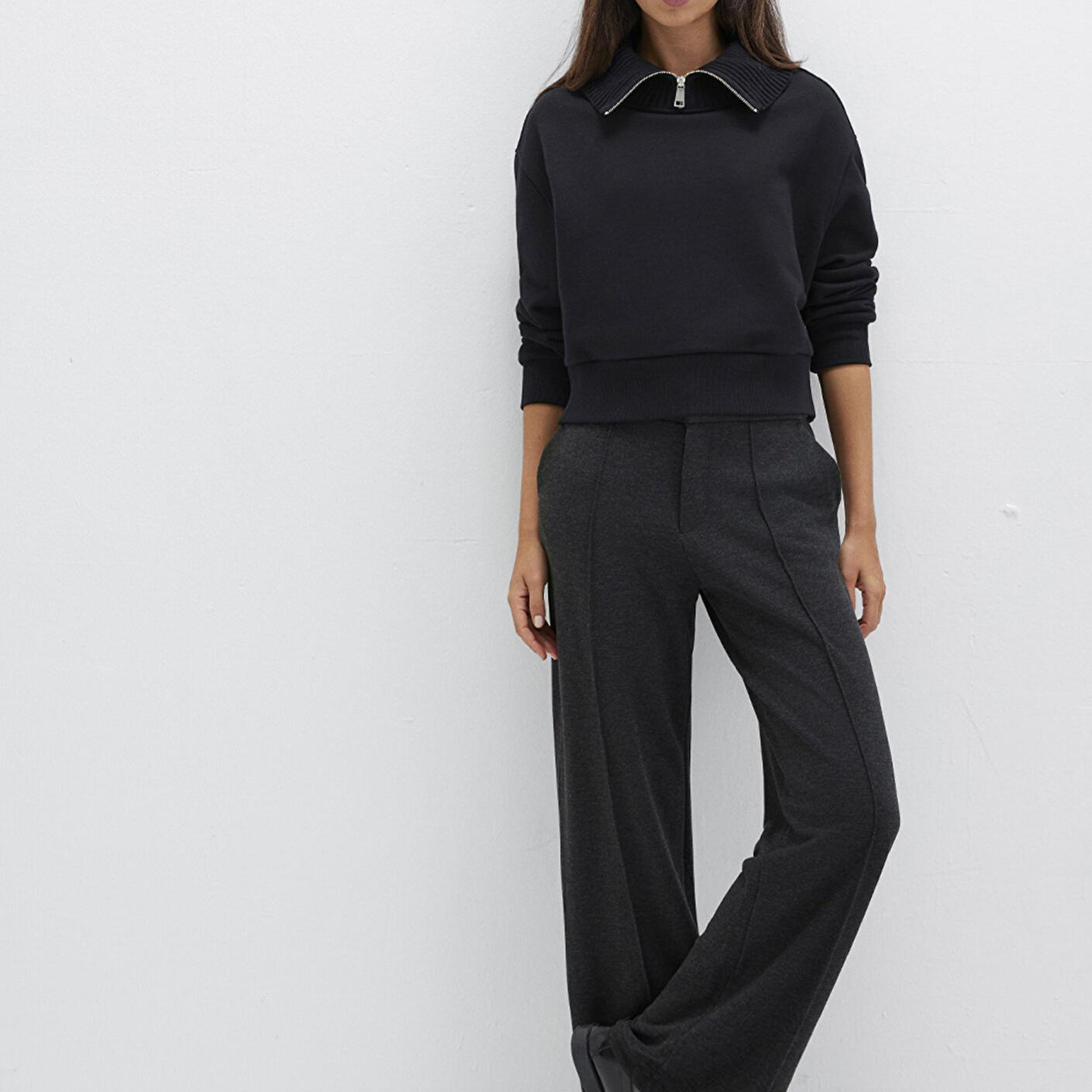 Mavi Antrasit Örme Pantolon 1011048-87829