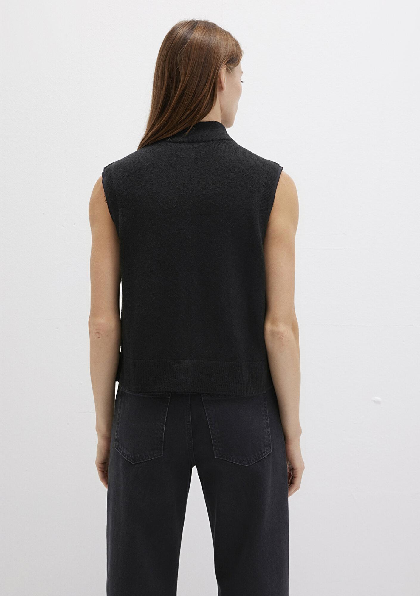 Mavi Yün Karışımlı Siyah Yelek Regular Fit / Normal Kesim 1710791-900