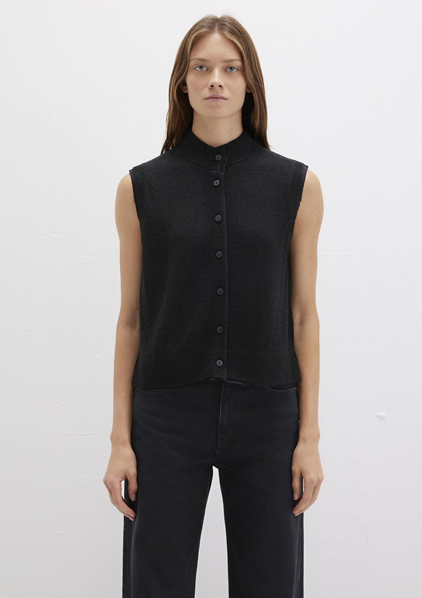 Mavi Yün Karışımlı Siyah Yelek Regular Fit / Normal Kesim 1710791-900