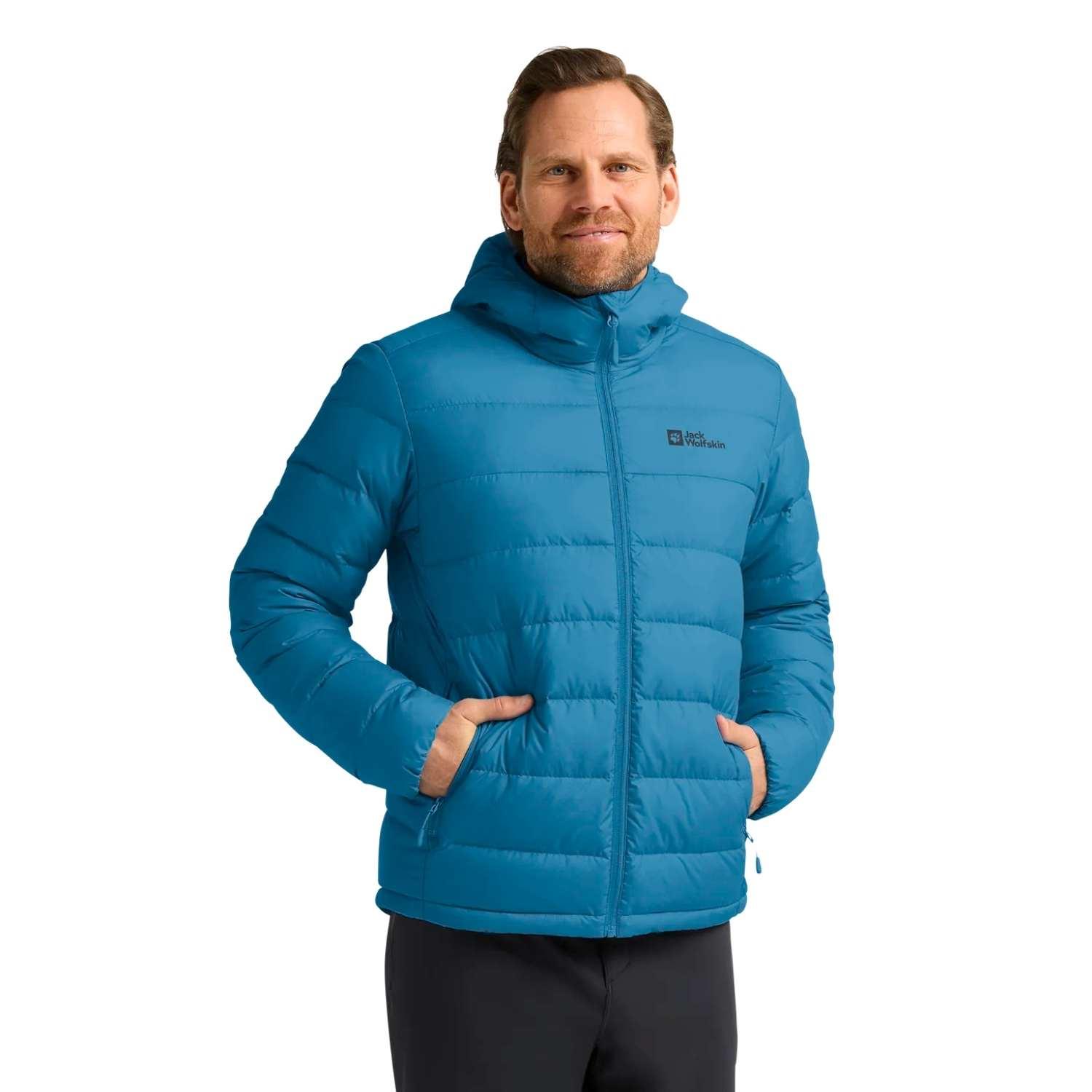 Jack Wolfskin Ather Down Hoody Rds Erkek Mavi Outdoor Ceketi