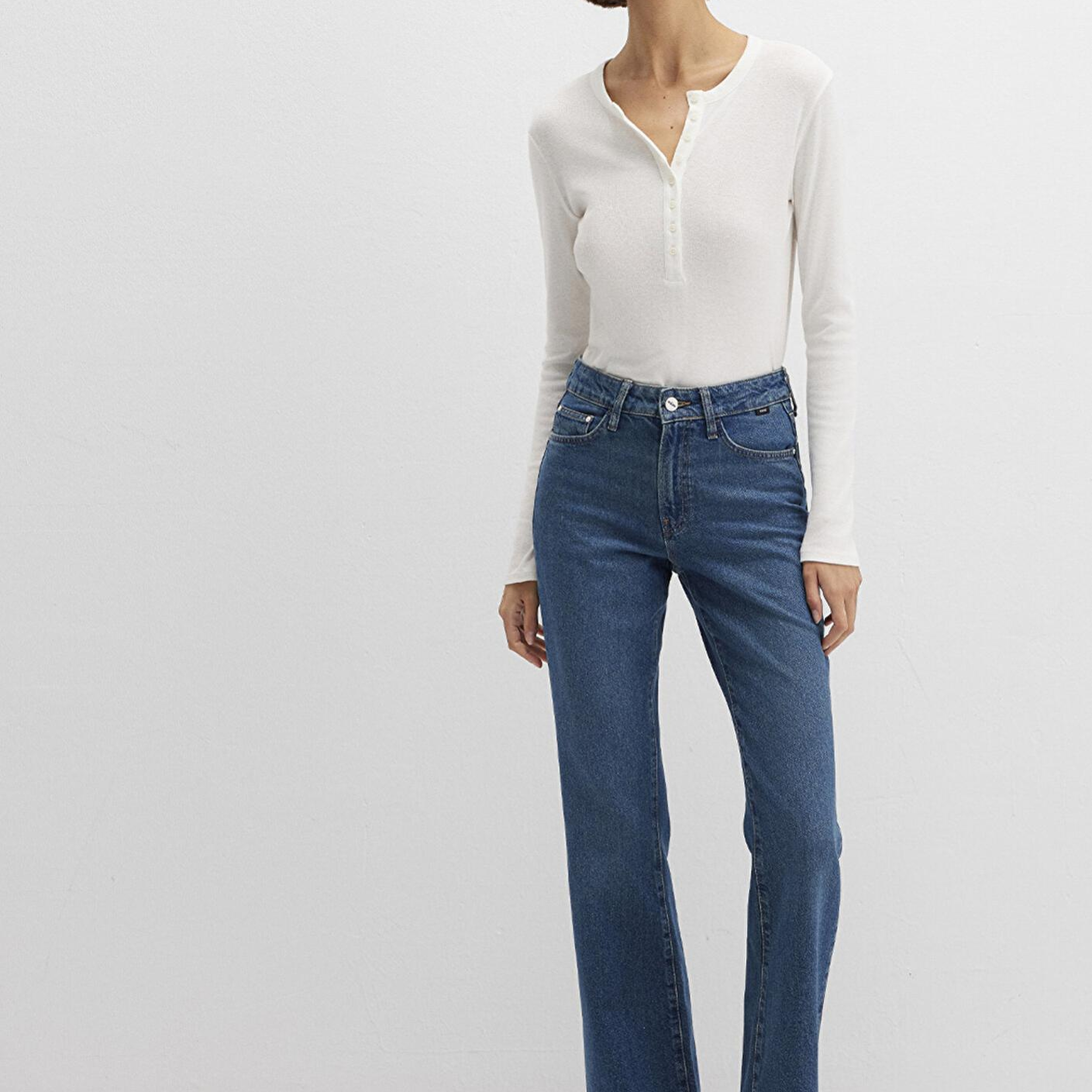 Mavi Miav Jeans 90lar Gölgeli Koyu Mavi Jean Pantolon 1010299-91180