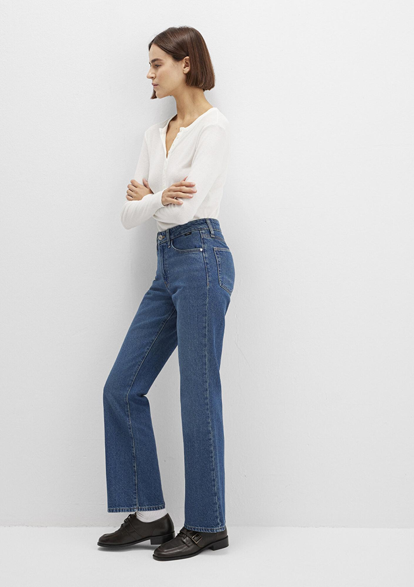 Mavi Miav Jeans 90lar Gölgeli Koyu Mavi Jean Pantolon 1010299-91180