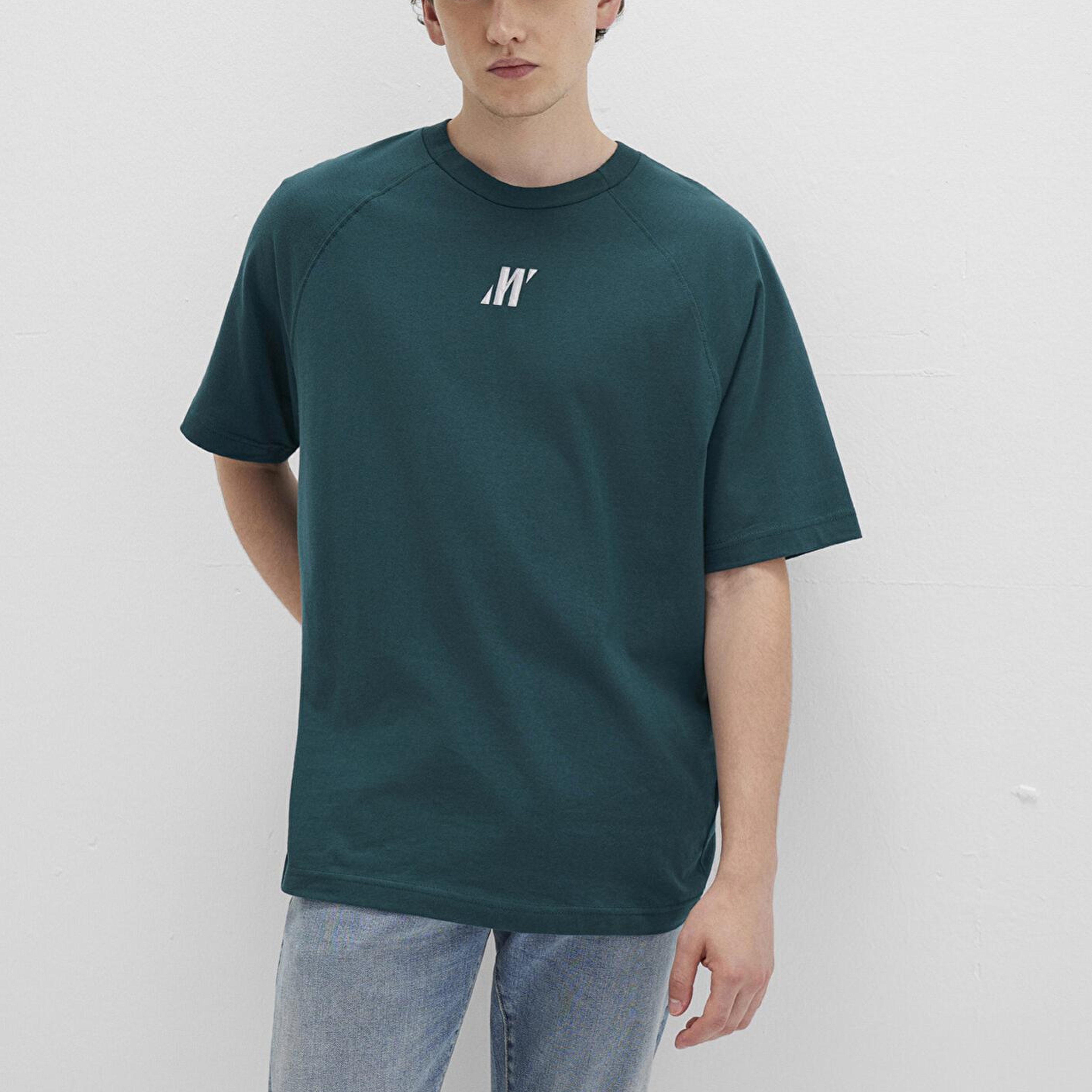 Mavi Pro Logo Baskılı Yeşil Tişört Loose Fit / Bol Rahat Kesim 0613076-71925