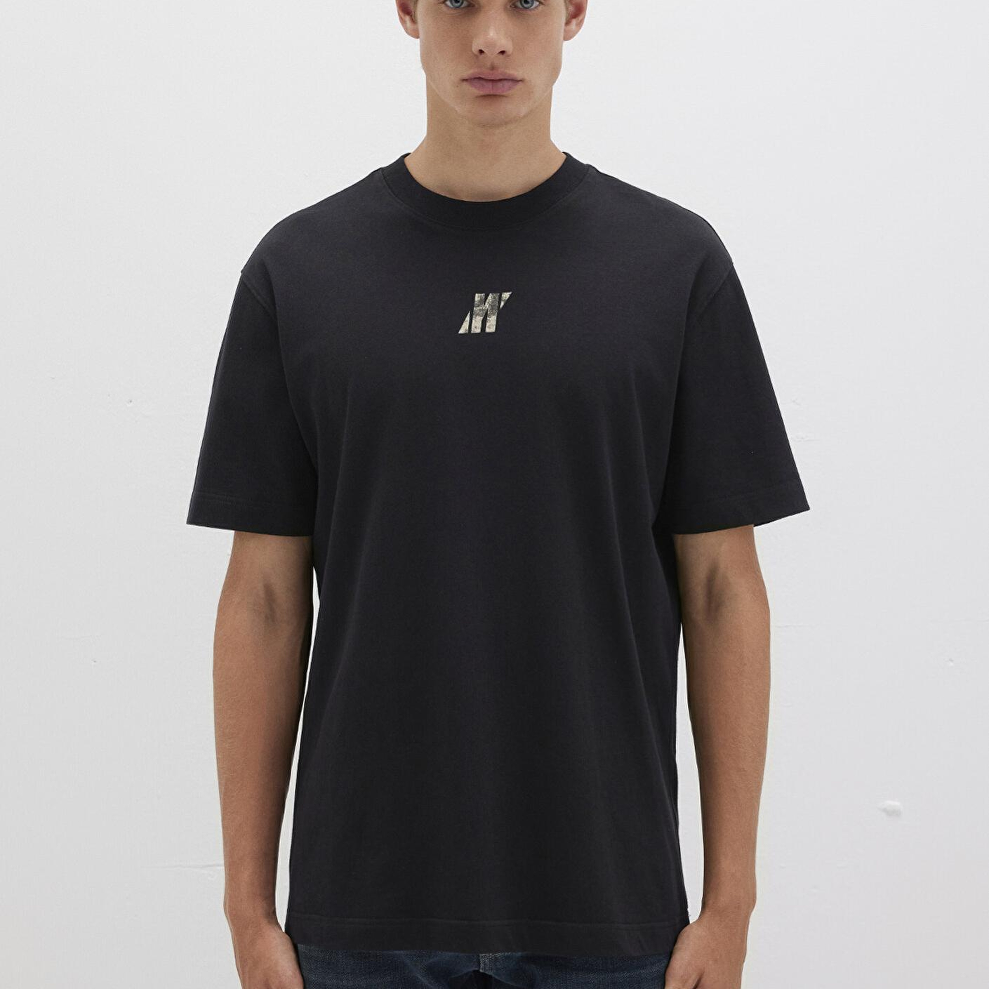 Mavi Mavi Pro Baskılı Siyah Tişört Loose Fit / Bol Rahat Kesim 0613078-900