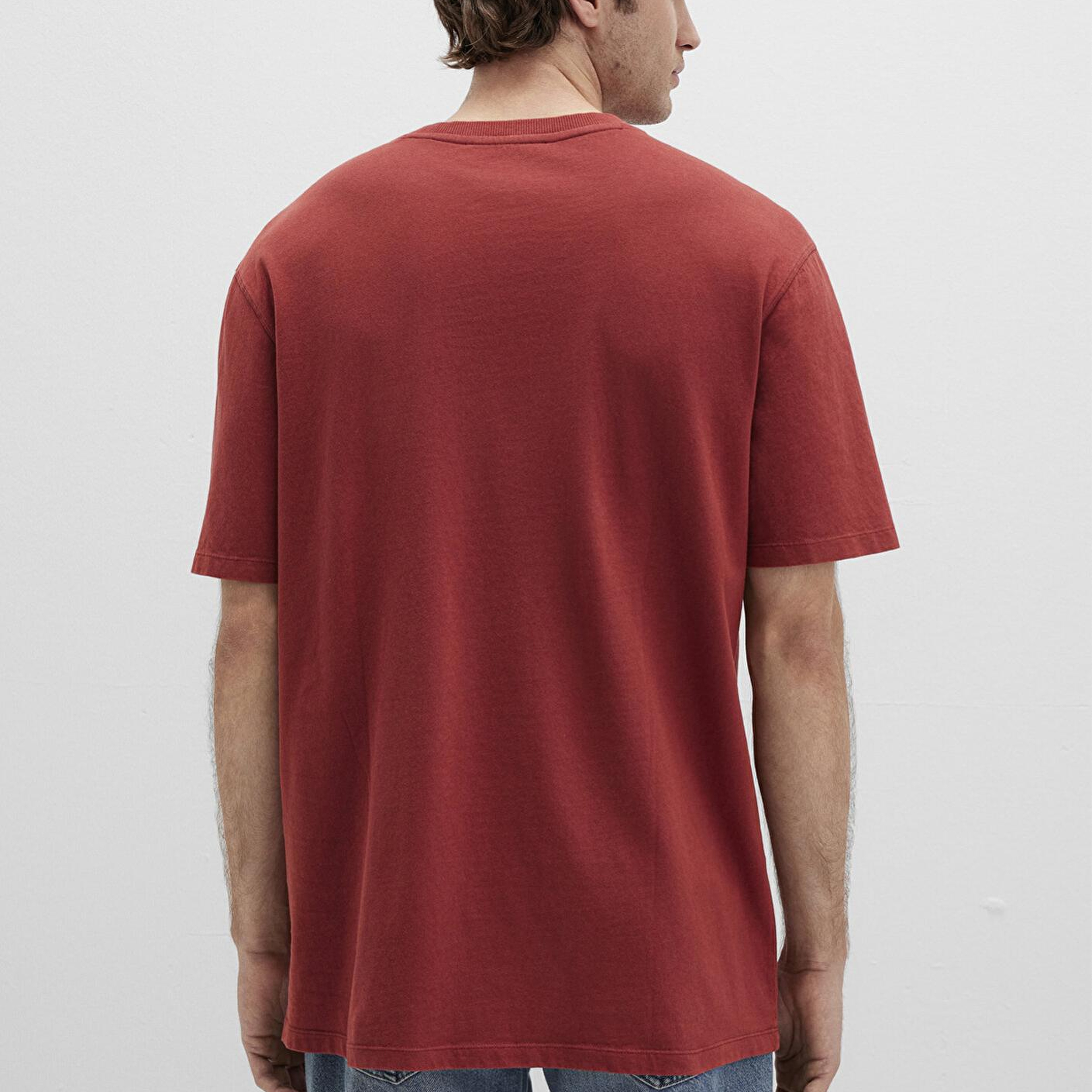 Mavi Kırmızı Tişört Loose Fit / Bol Rahat Kesim 0613044-70457