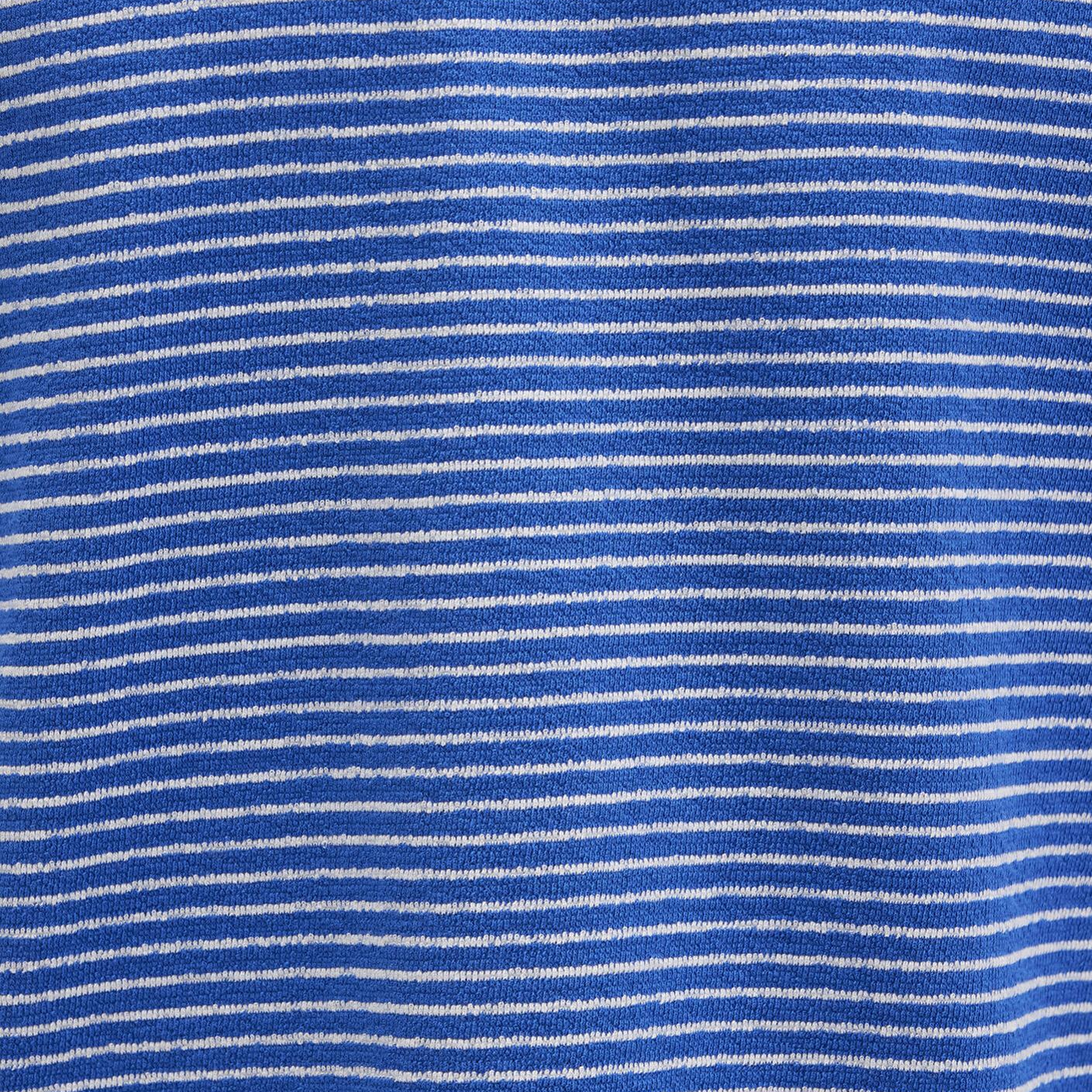 Mavi Çizgili Mavi Tişört Loose Fit / Bol Rahat Kesim 0613038-81330