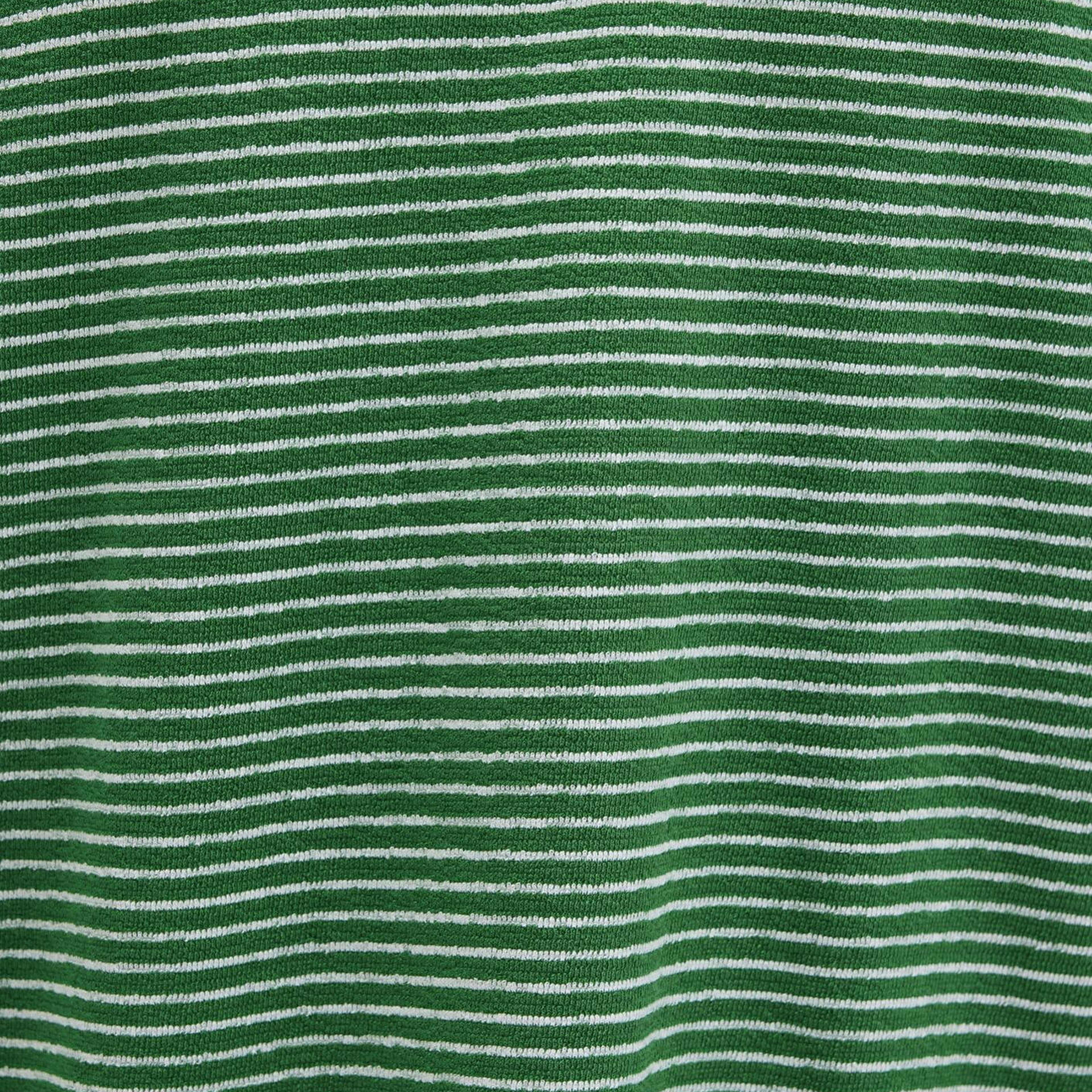 Mavi Çizgili Yeşil Tişört Loose Fit / Bol Rahat Kesim 0613038-85916