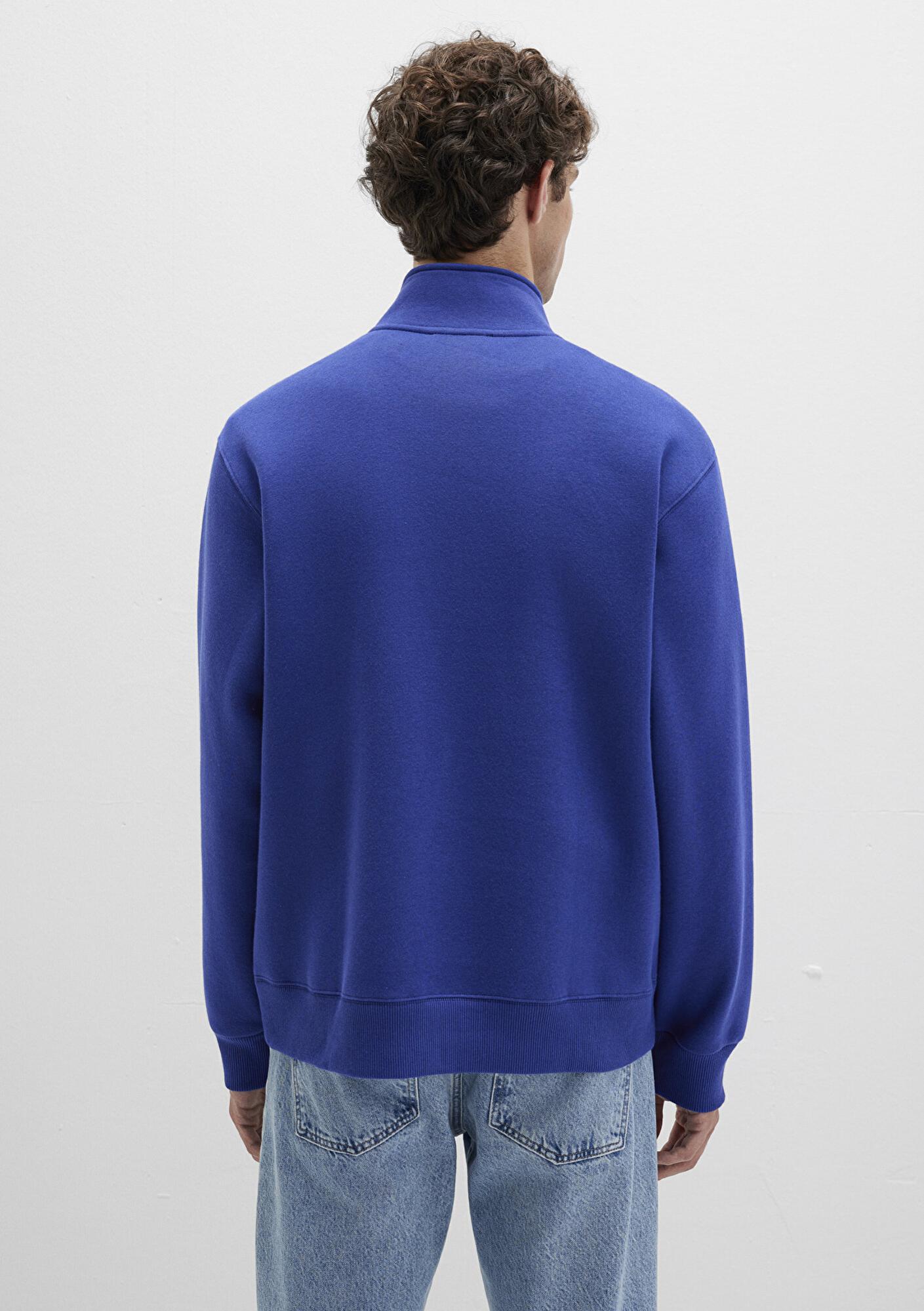 Mavi Winners Club Baskılı Mavi Polo Sweatshirt 0S10488-70695