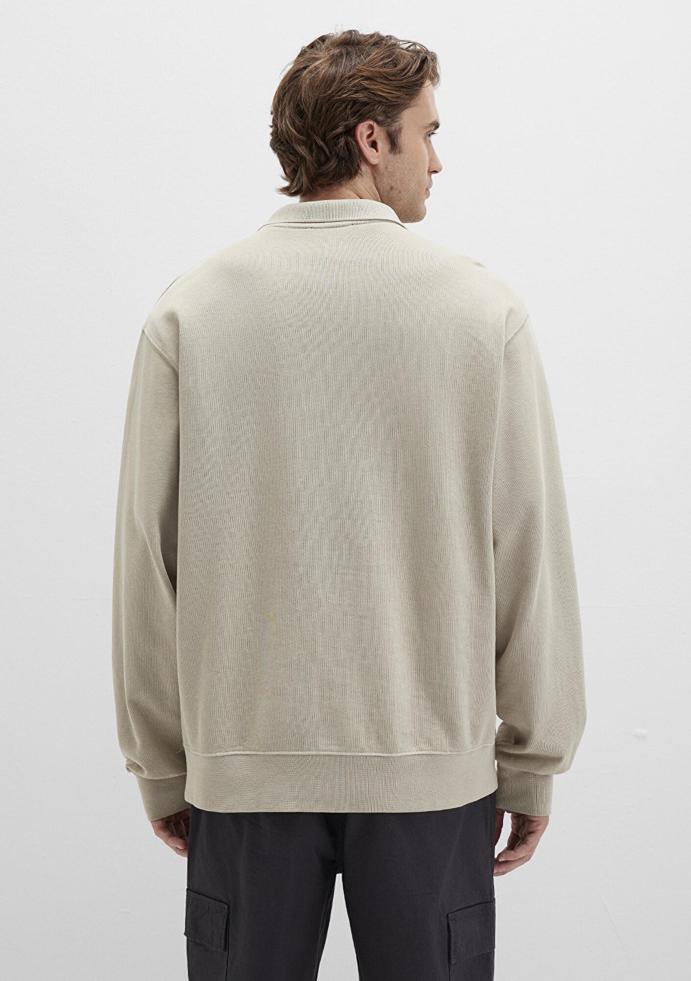 Mavi Bej Polo Sweatshirt 0S10323-70146