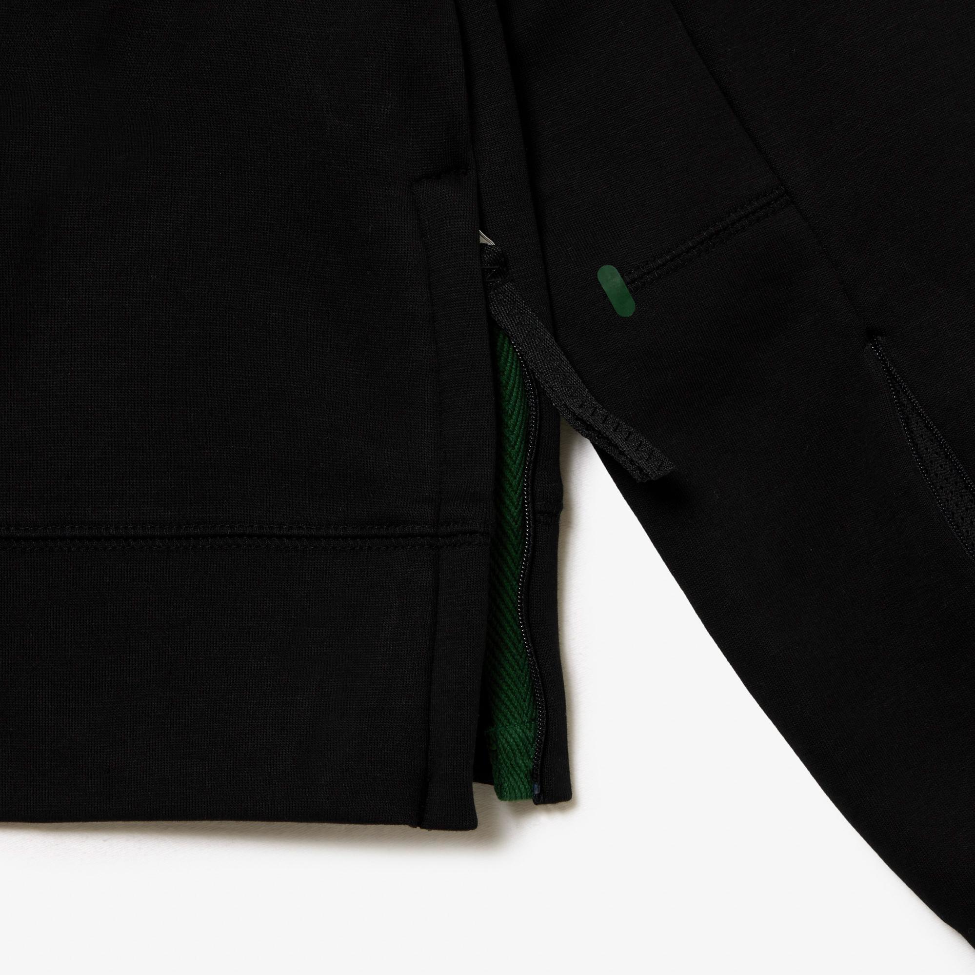 Lacoste Kadın Relaxed Fit Kapüşonlu Siyah Sweatshirt