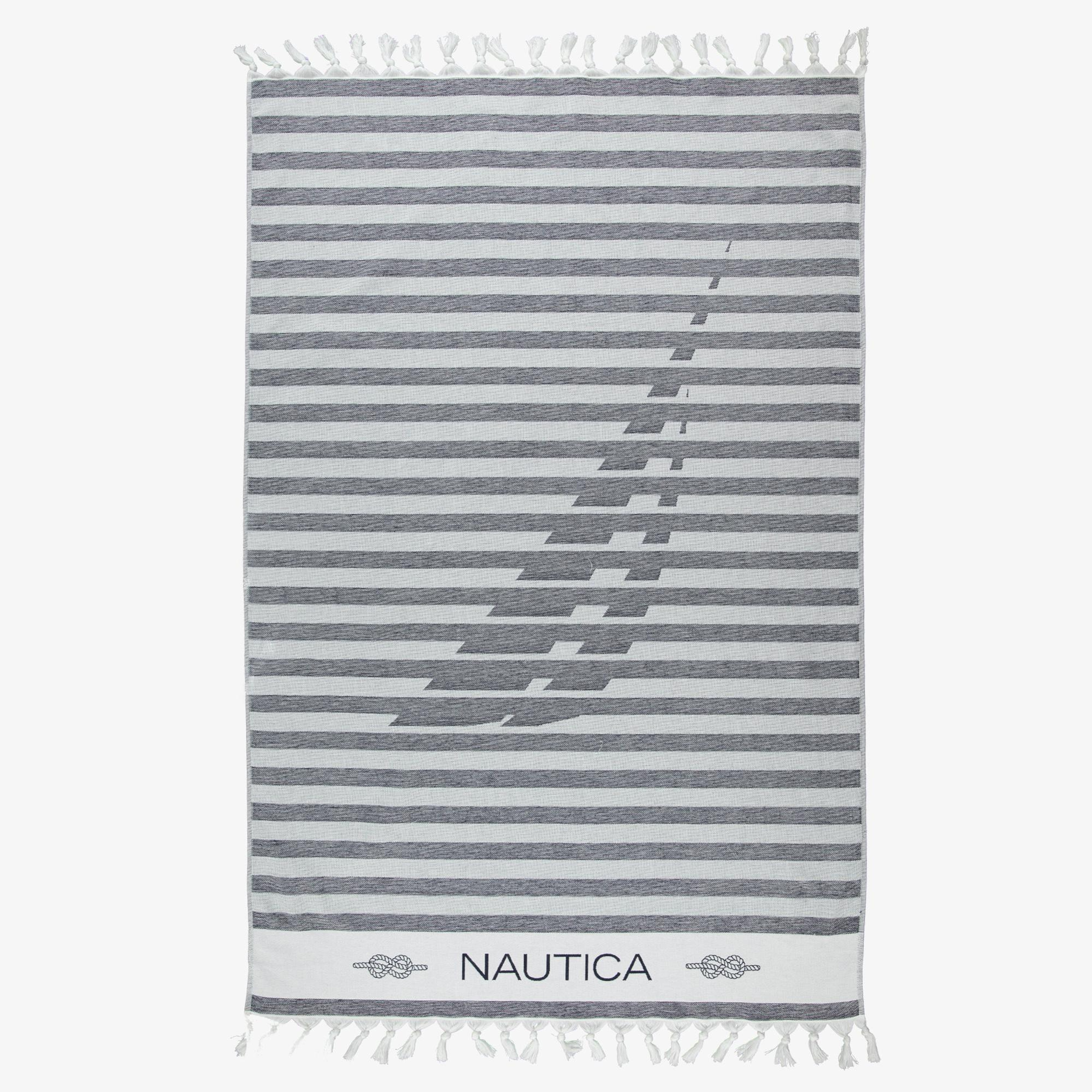 Nautica Unisex Lacivert Çizgili Peştemal