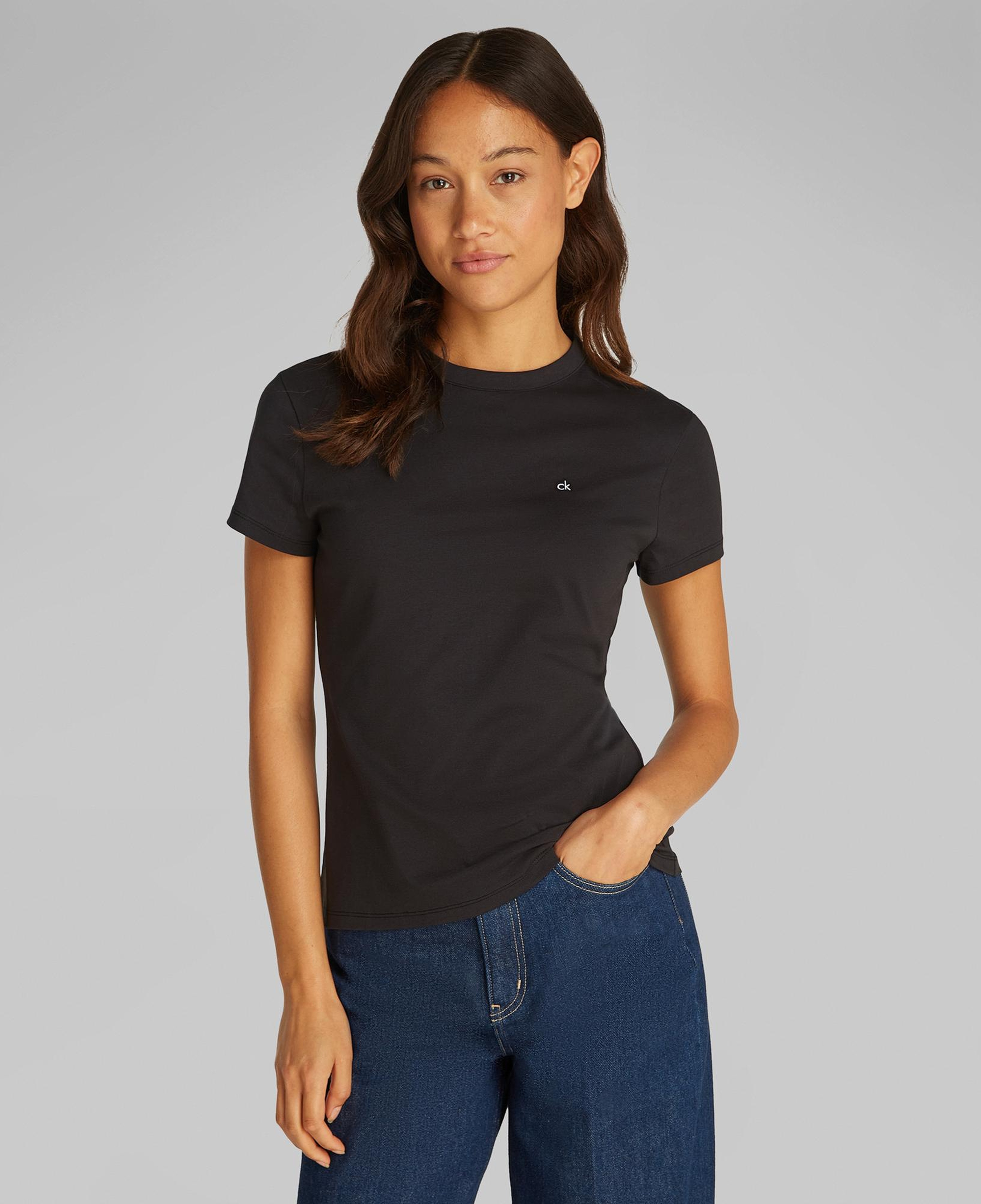 Calvin Klein Graphic Slim Kadın Siyah T-Shirt
