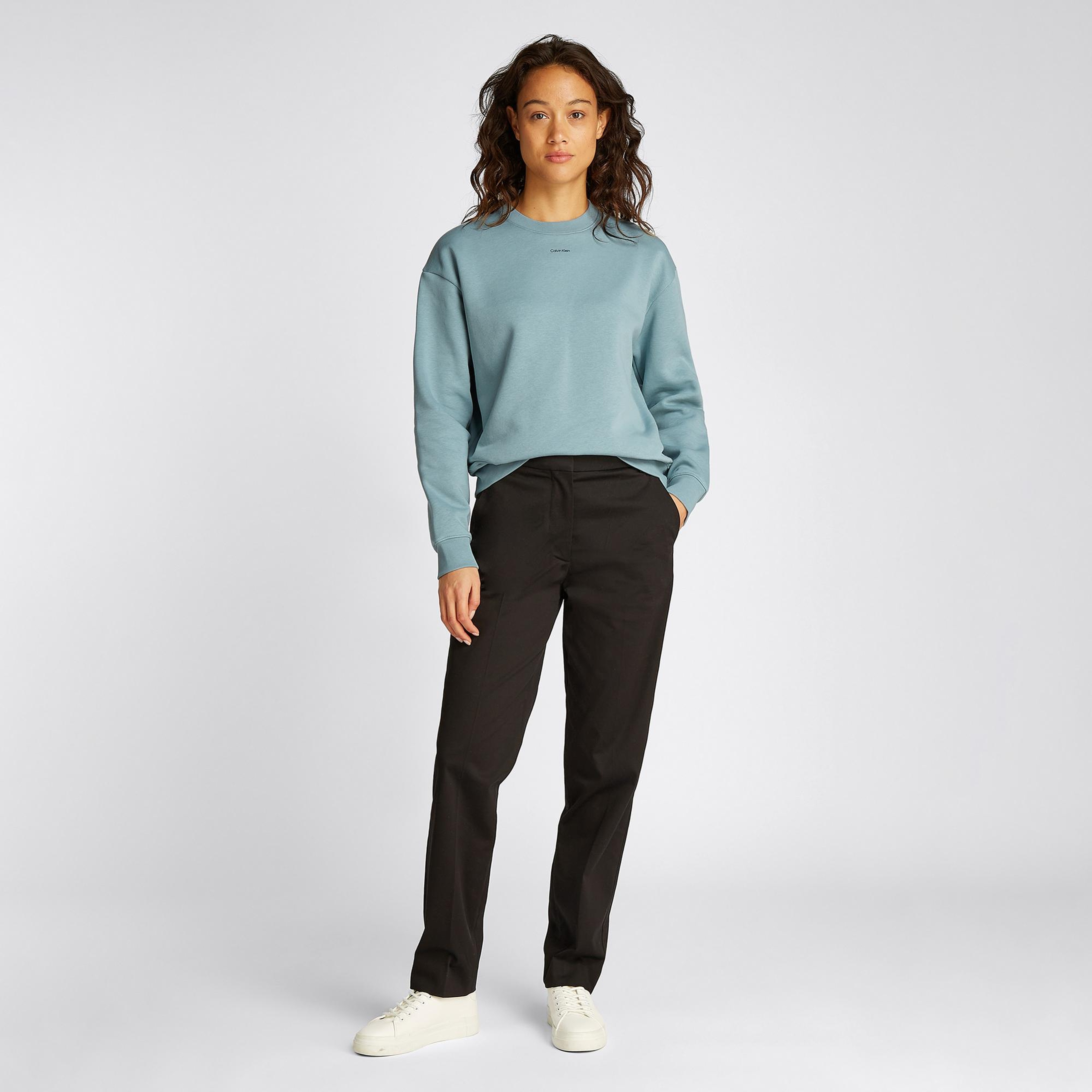 Calvin Klein Kadın Mavi Sweatshirt