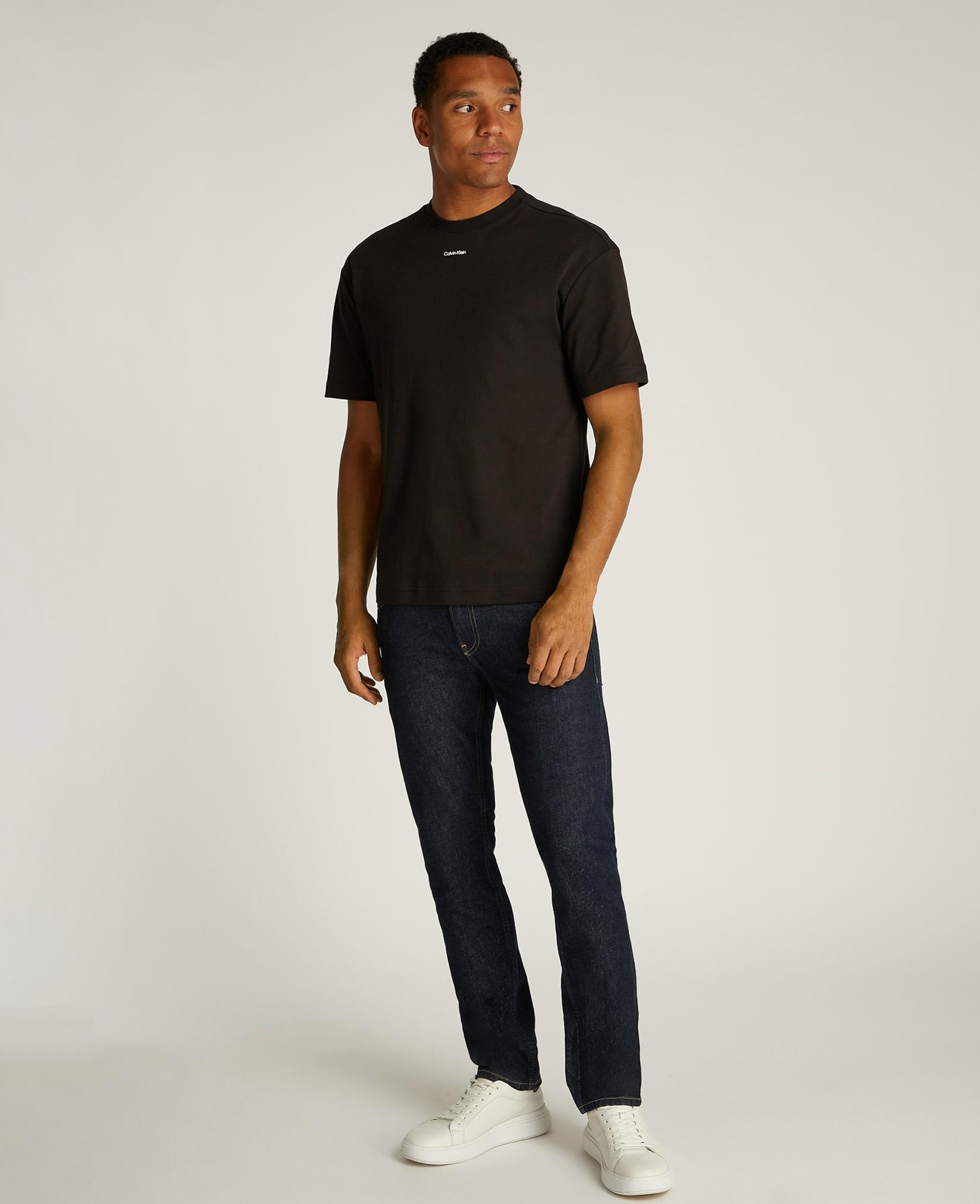 Calvin Klein Nano Logo İnterlo Erkek Siyah T-Shirt