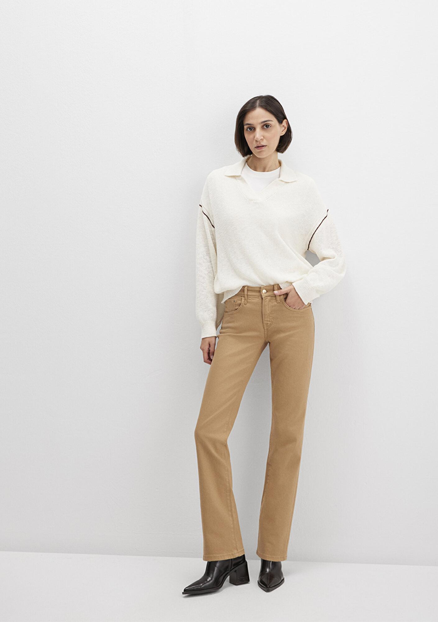 Mavi Mona Bej Gabardin Pantolon 1049791198