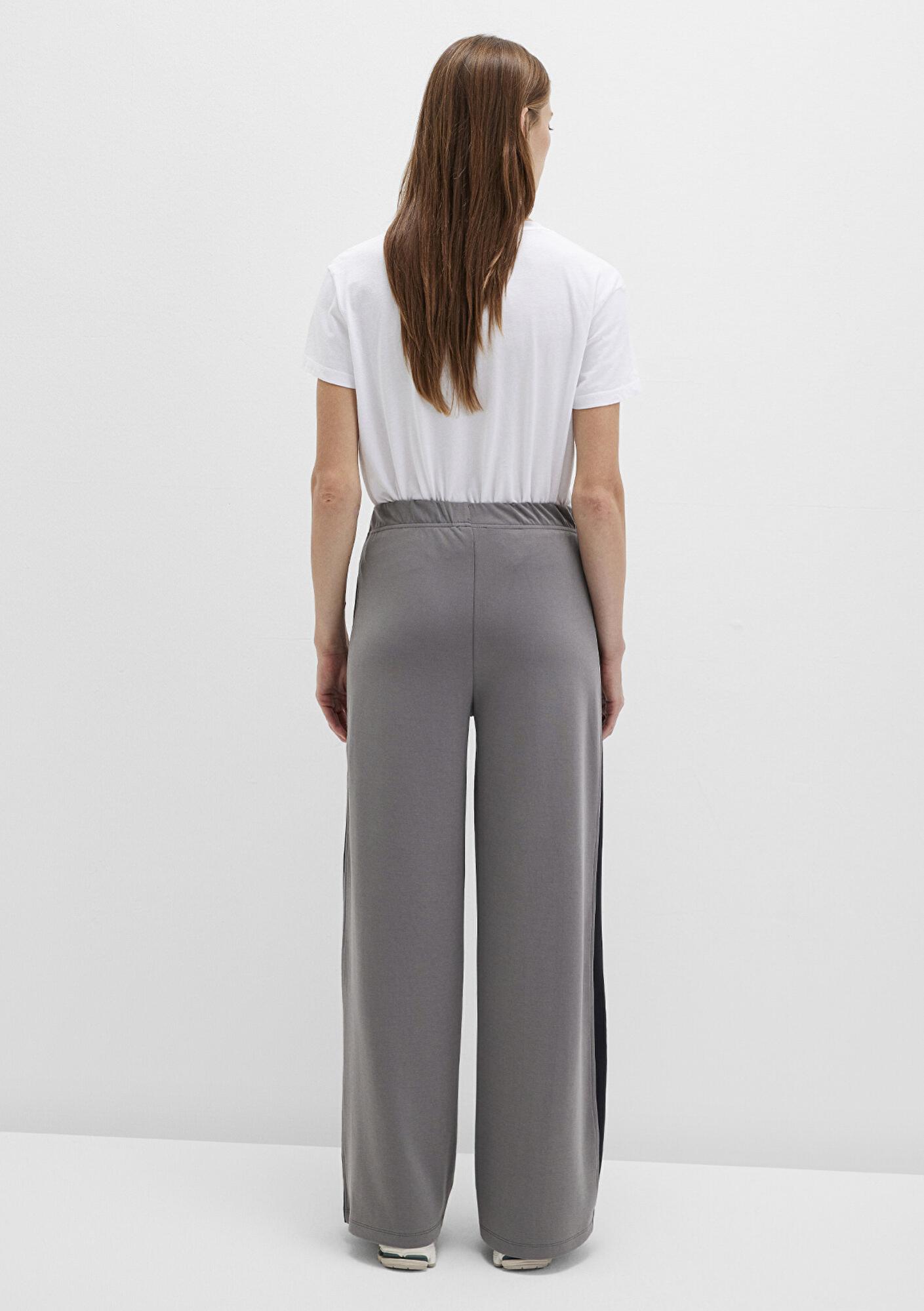 Mavi Şerit Detaylı (TENCEL™) Modal Gri Eşofman Altı 1011104-82577