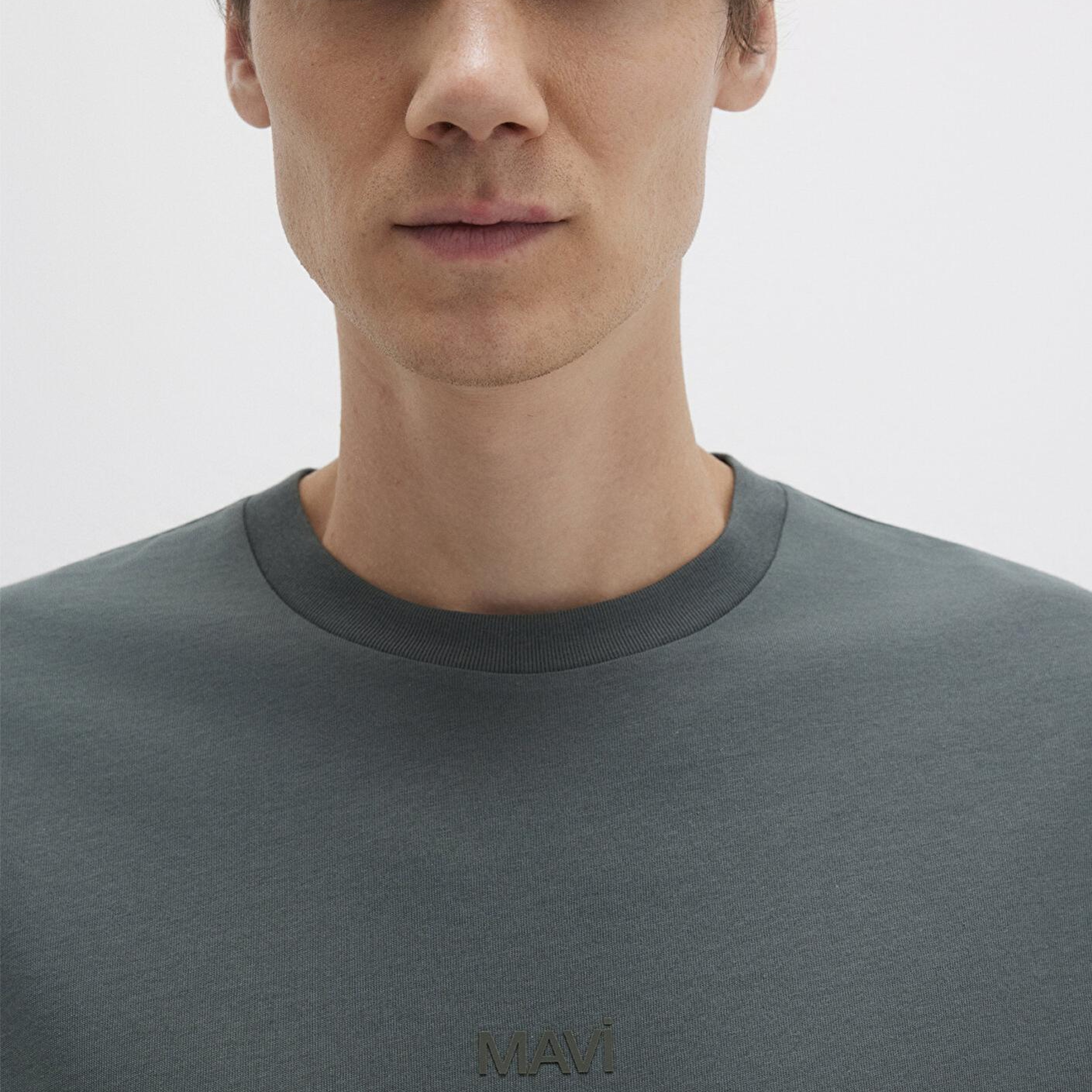 Mavi Mavi Logo Yeşil Basic Tişört Relaxed Fit / Rahat Kesim 0613093-71598