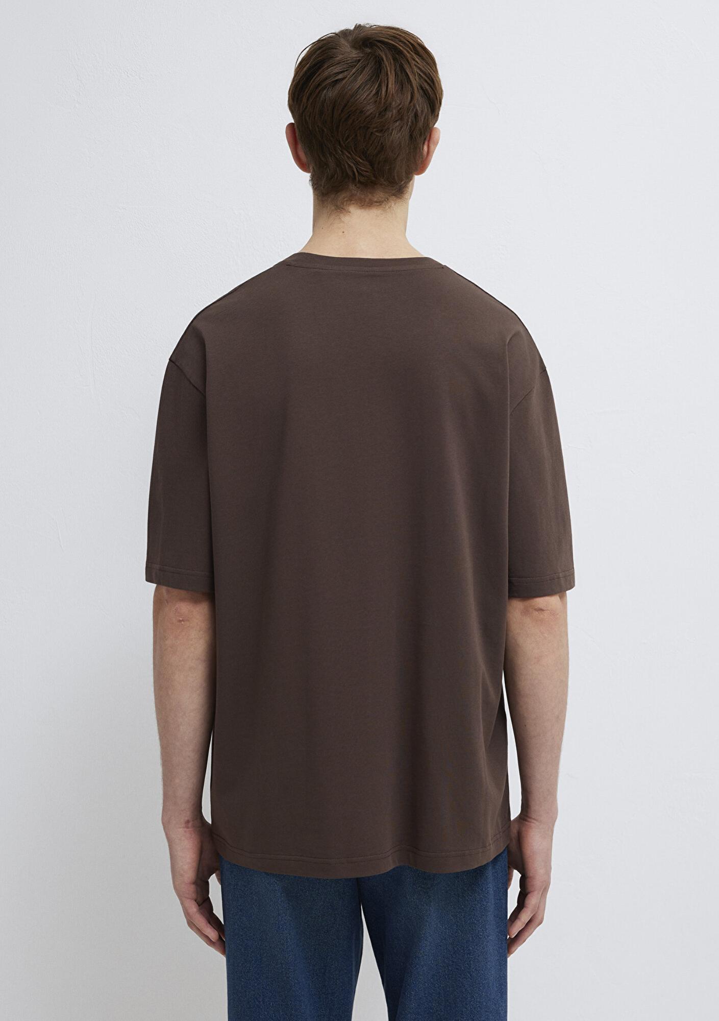 Mavi Mavi Logo Kahverengi Basic Tişört Relaxed Fit / Rahat Kesim 0613093-70251