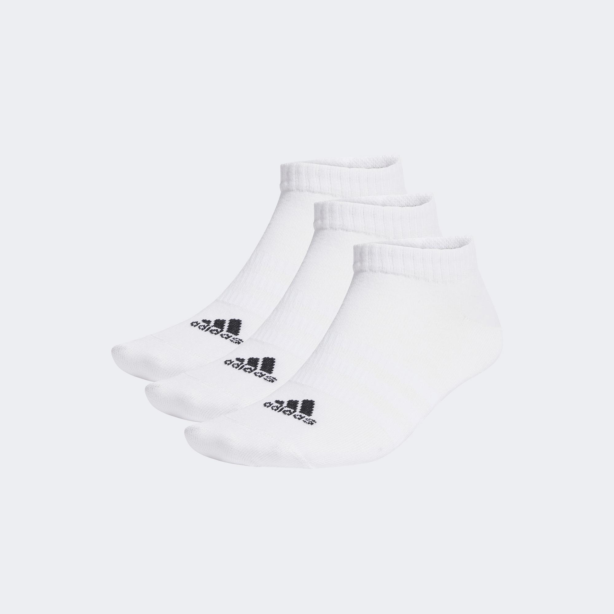 adidas Thin and Light Sportswear Bileksiz 3' lü Unisex Beyaz Çorap