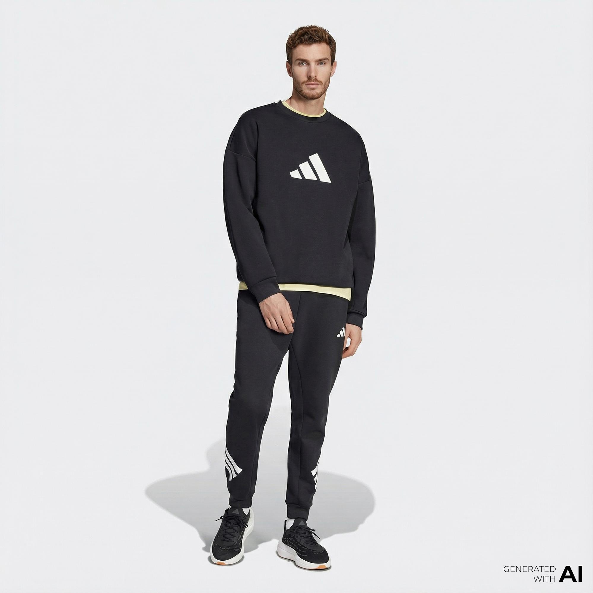 adidas Future Icon 3-Stripes Erkek Siyah Eşofman Altı