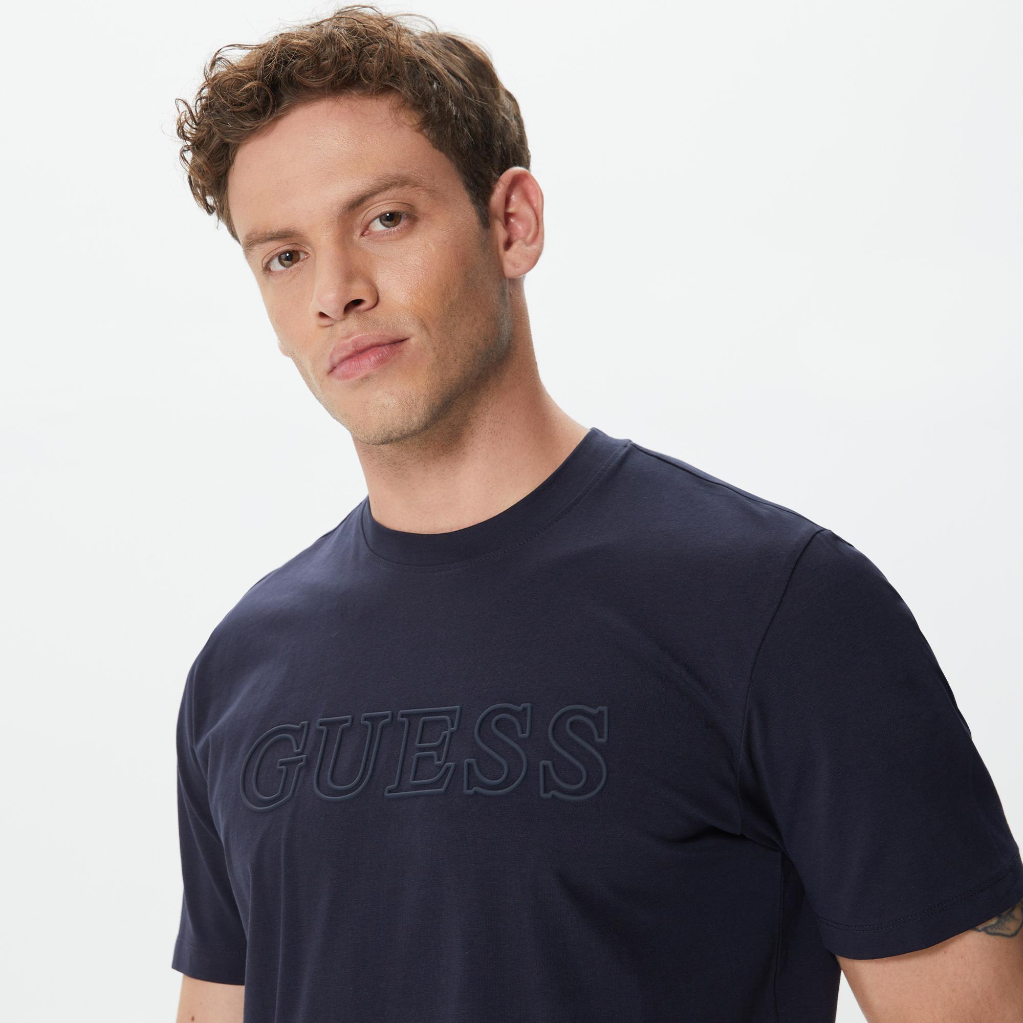 Guess Alphy Erkek Lacivert T-Shirt