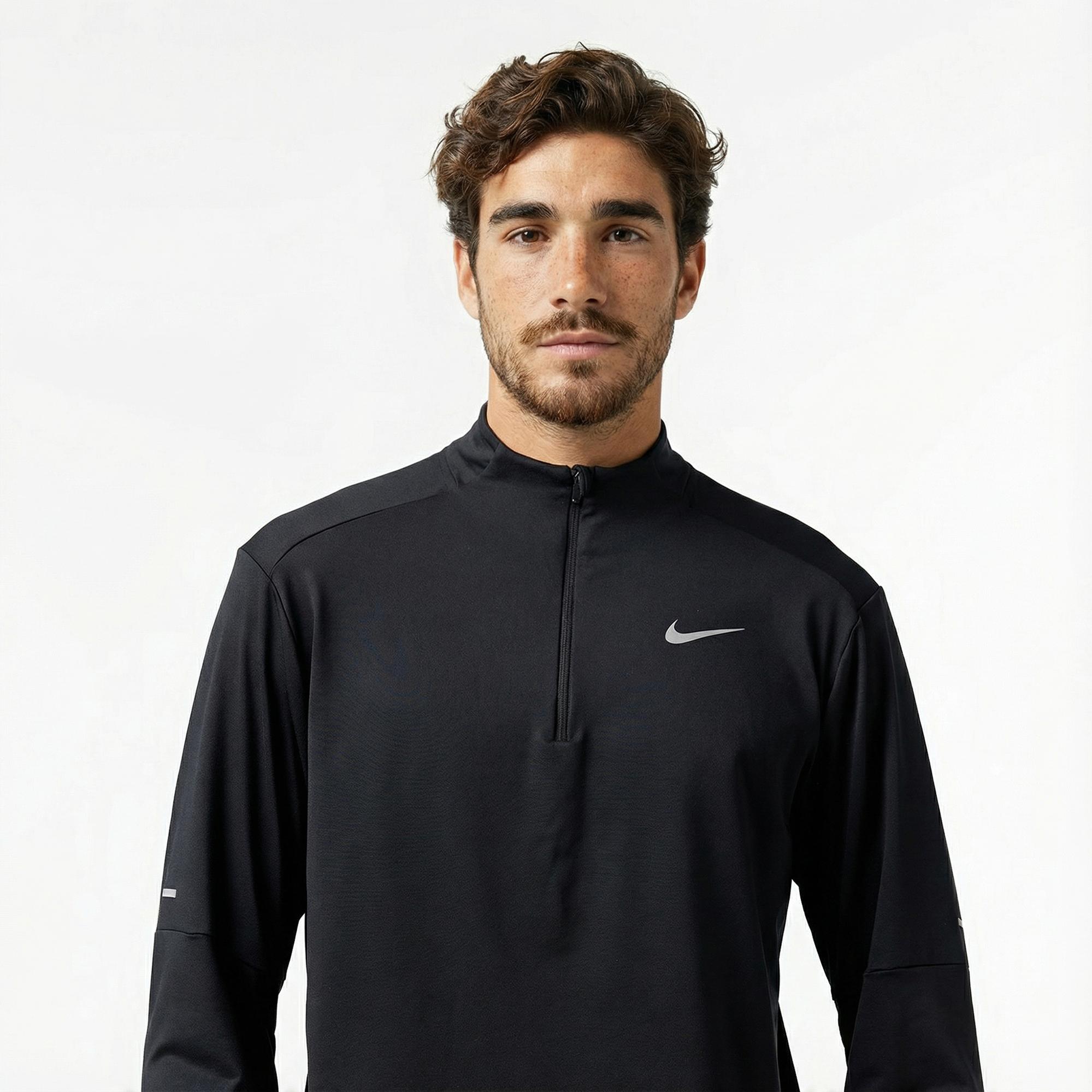 Nike Dri-Fit Element Hz Erkek Siyah Uzun Kollu T-Shirt